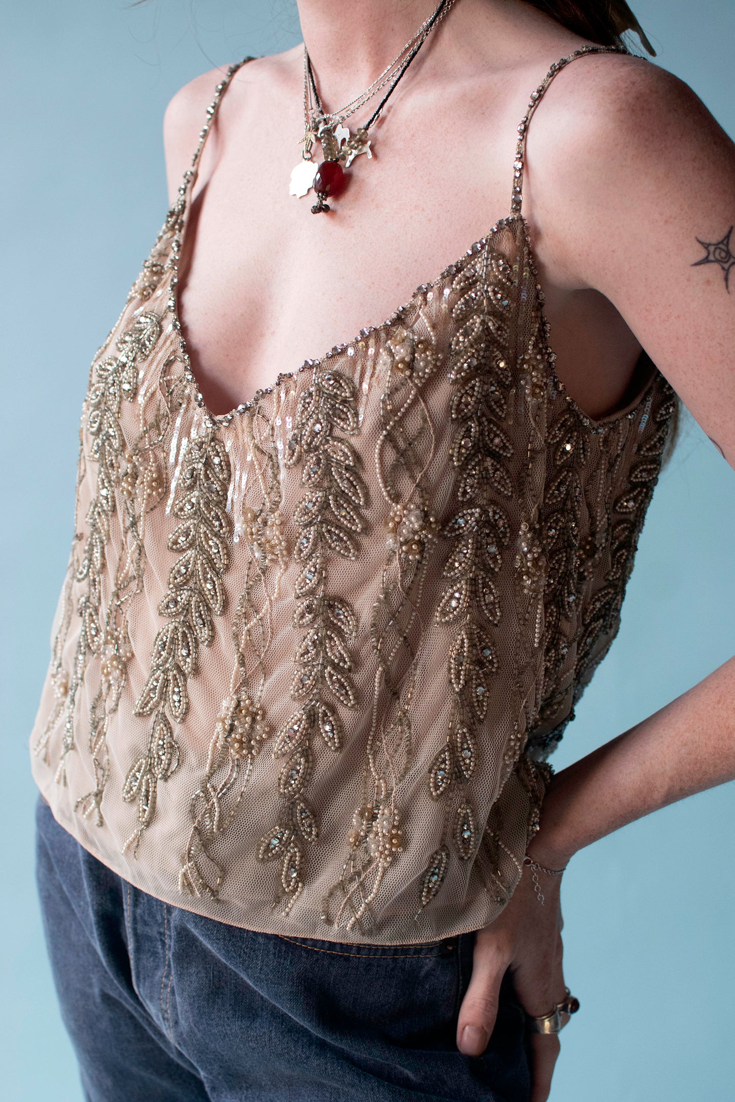 Beaded Tank | Badgley Mischka