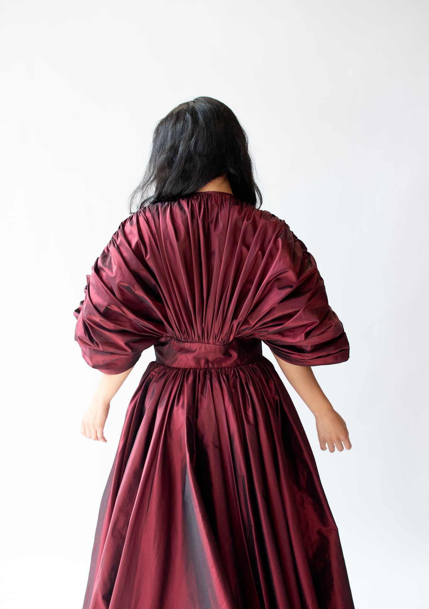 1980s Sculptural Taffeta Gown