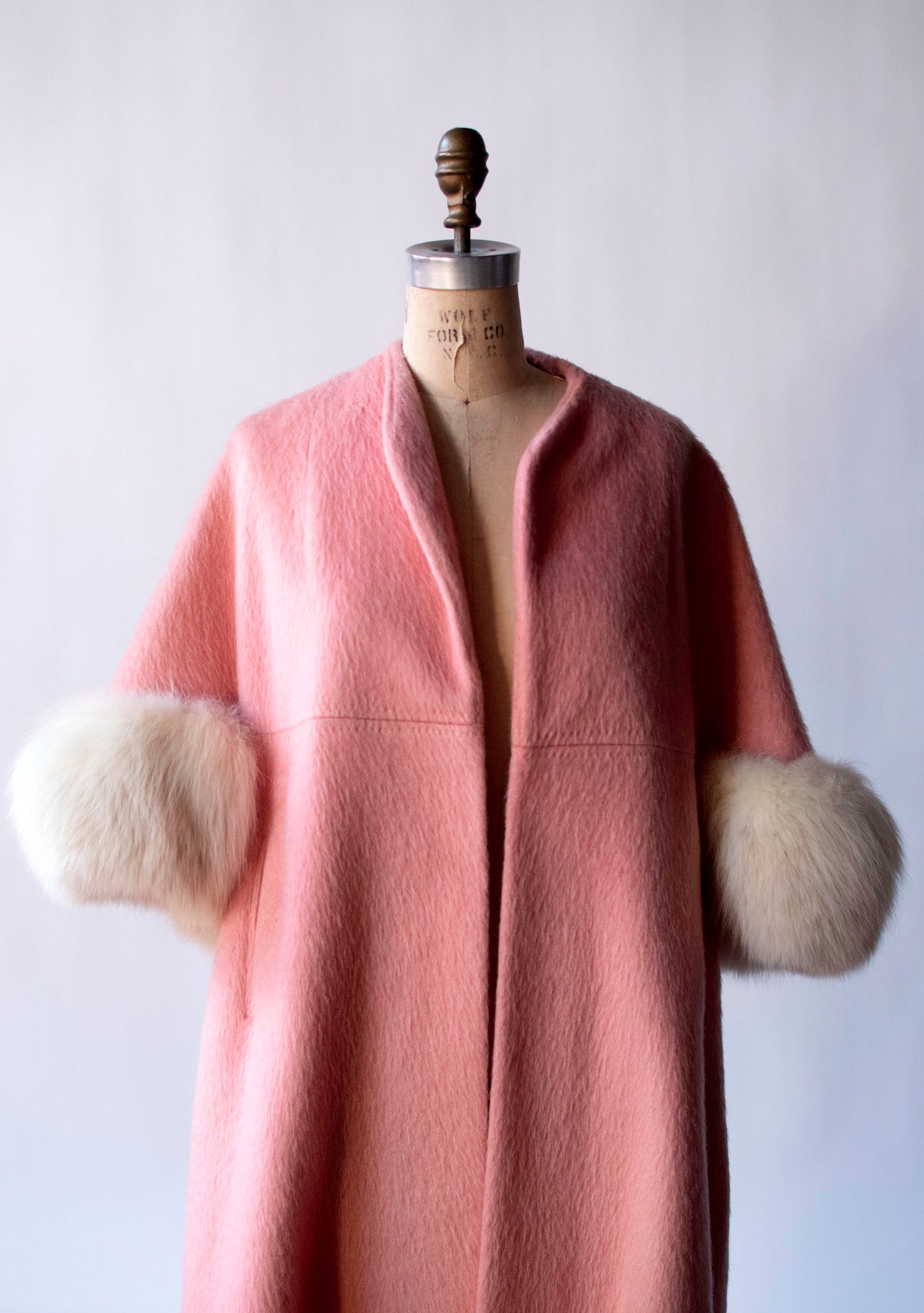 1960s Bubblegum Pink Mohair Coat