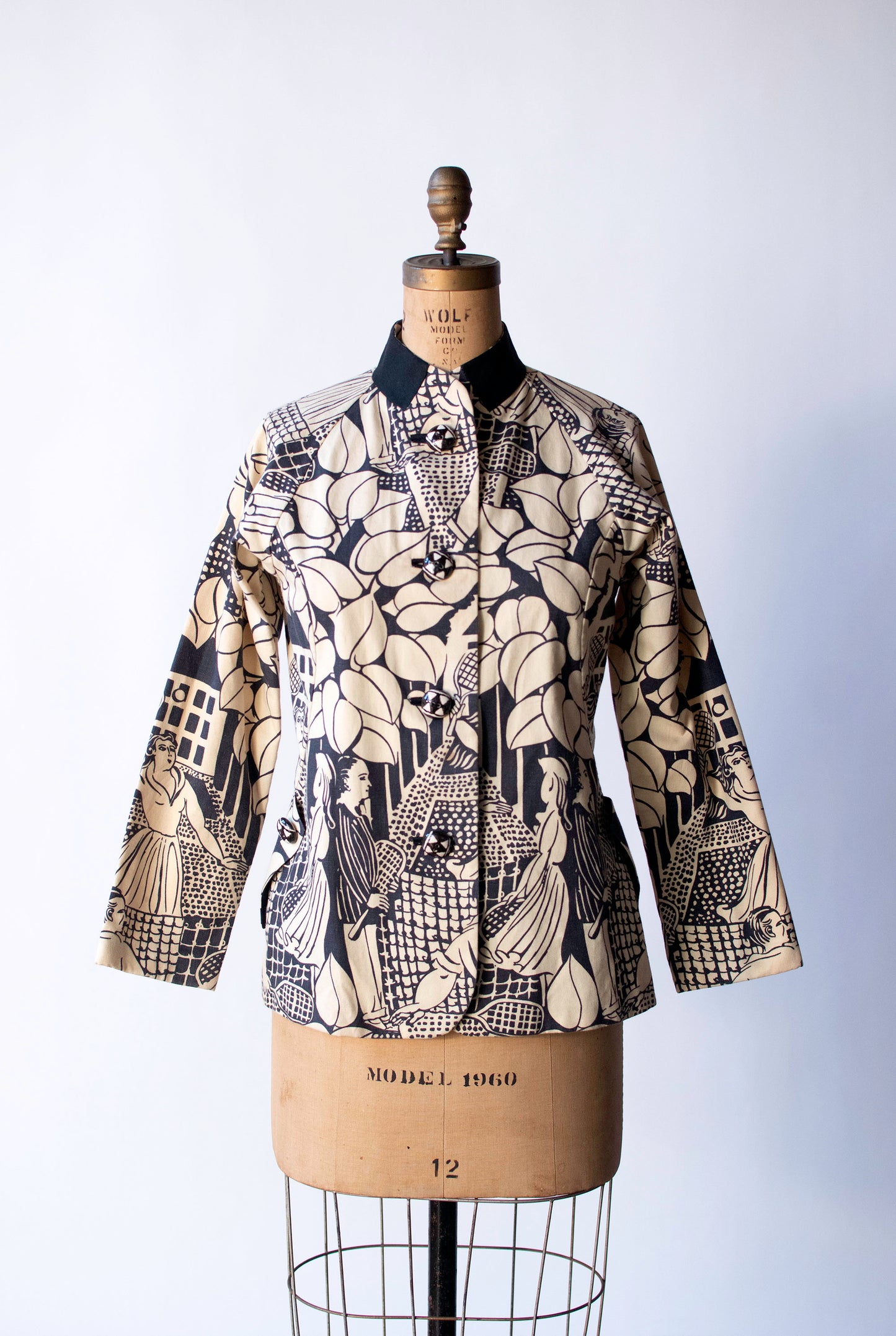 Raoul Dufy "Tenis" Print Jacket | Geoffrey Beene