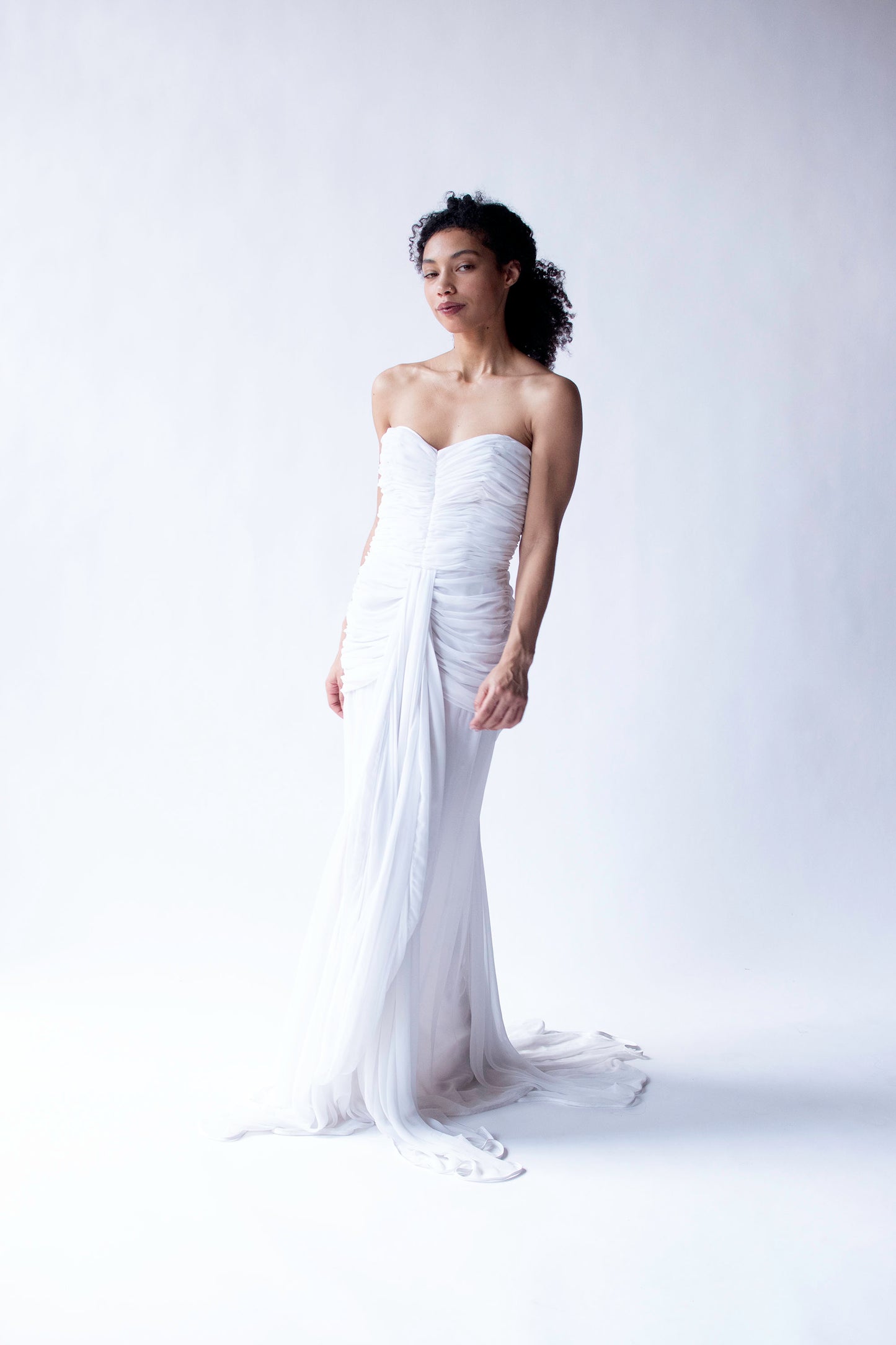 Gathered Chiffon Gown | Wayne Clark