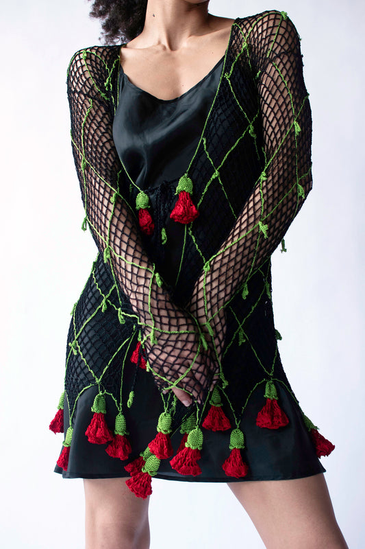 Crochet Rose Cardigan | Moschino Cheap & Chic