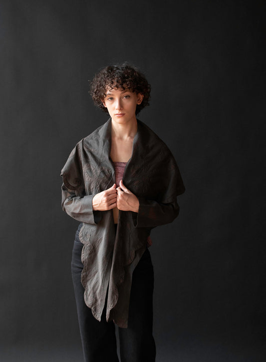 Gray Mesh Jacket | Romeo Gigli for Callaghan 1989