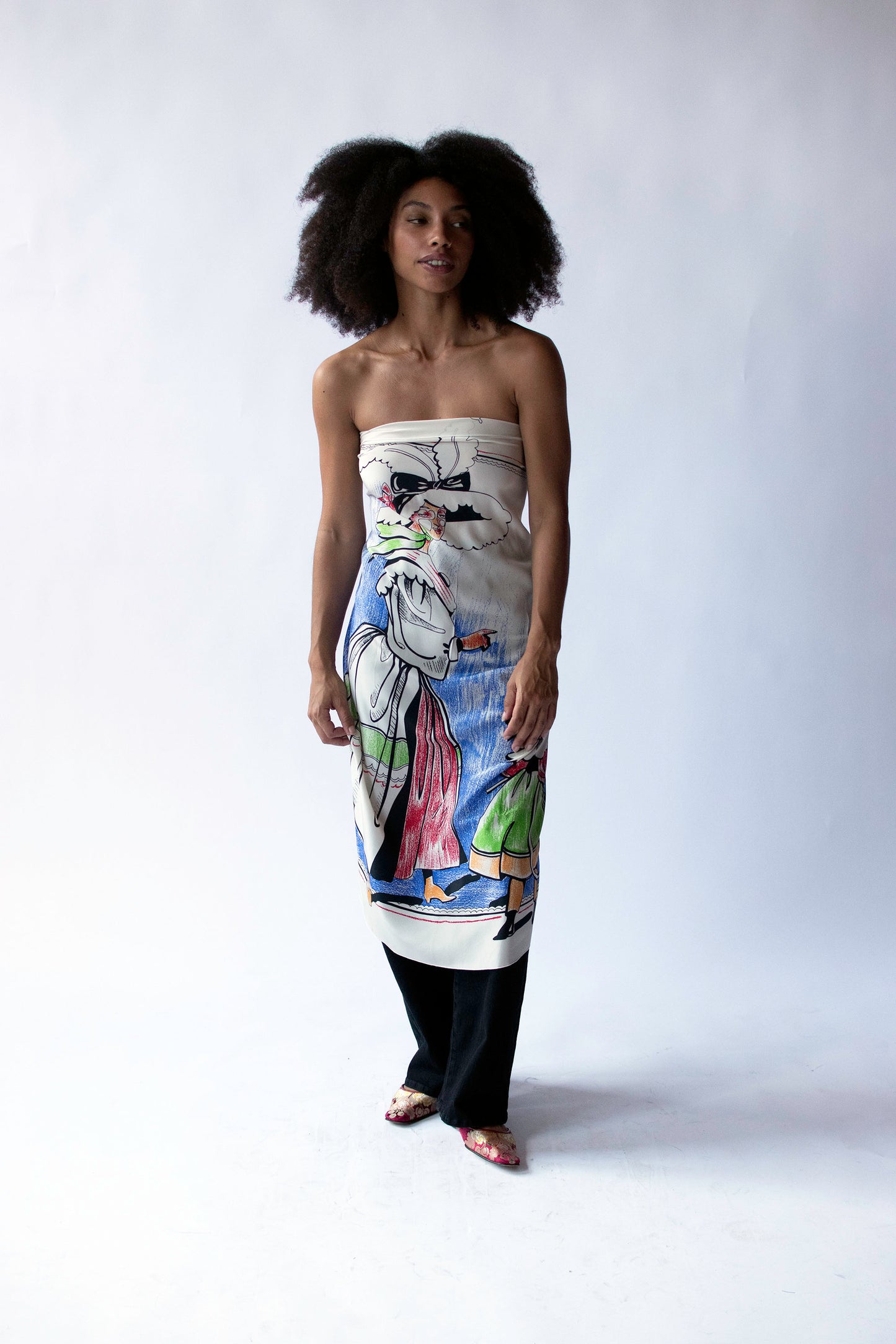 Printed Silk Scarf | Michael Vollbracht 1982