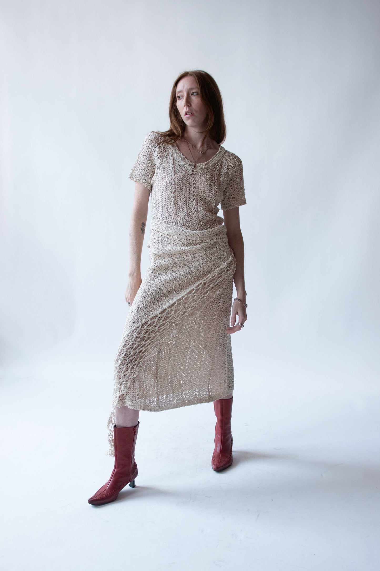 Irish Linen Dress w/ Shawl | Pallas