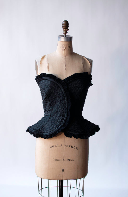 Quilted Silk Bustier | Penny Green