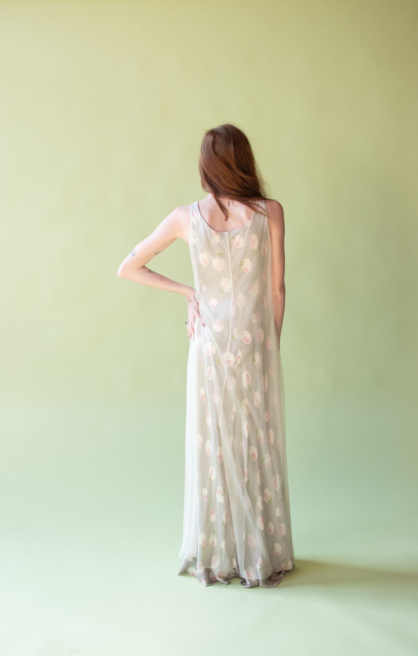Sheer Overlay floral Print Dress | Emporio Armani