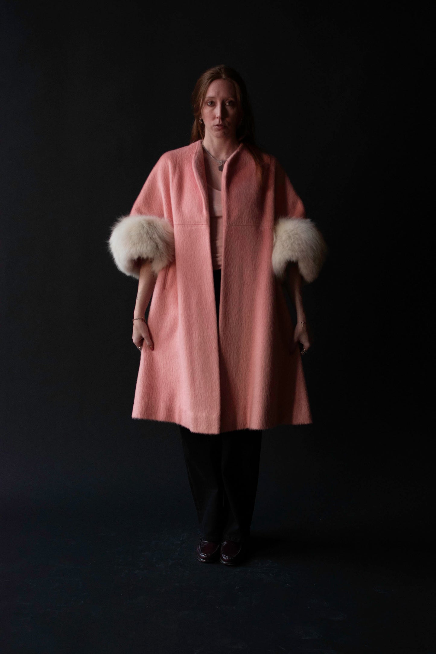 1960s Bubblegum Pink Mohair Coat