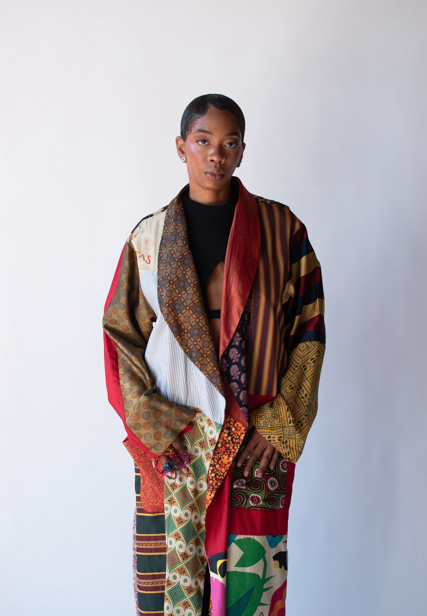 1990s Silk Patchwork Robe | Todd Oldham