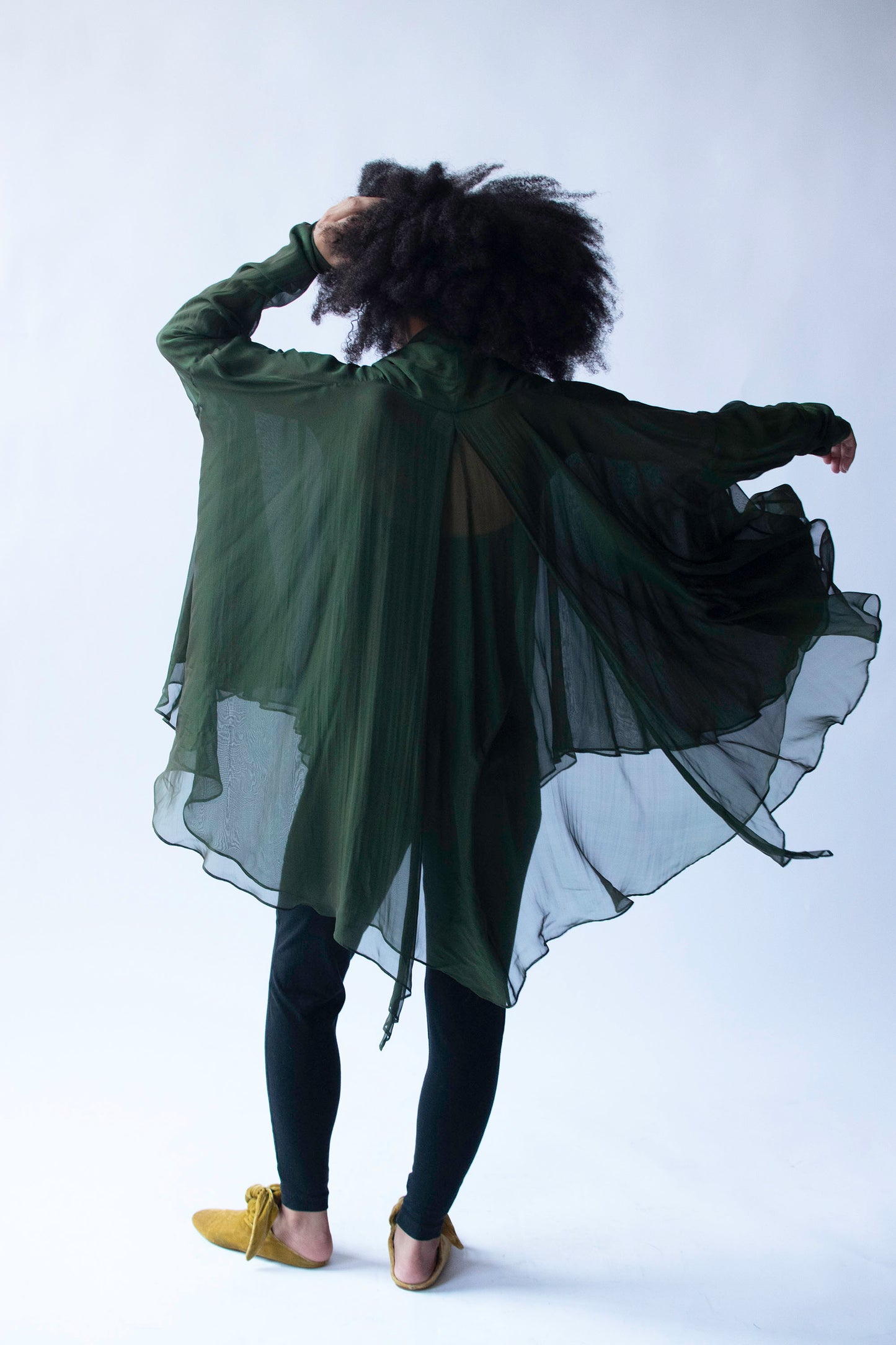 1990s Green Chiffon Top |  Complice by Dolce & Gabbana
