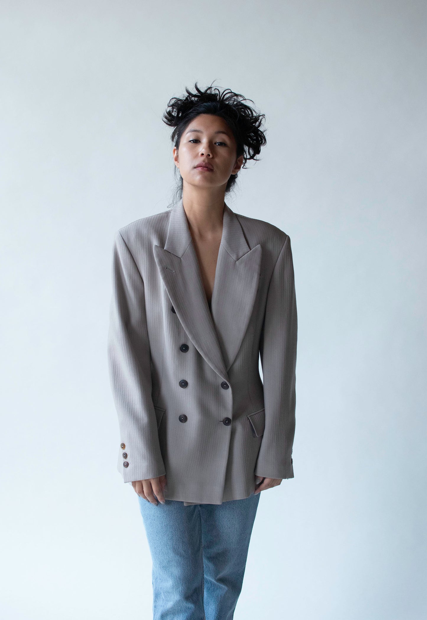 1990s Oyster Gray Blazer | Jean Paul Gaultier