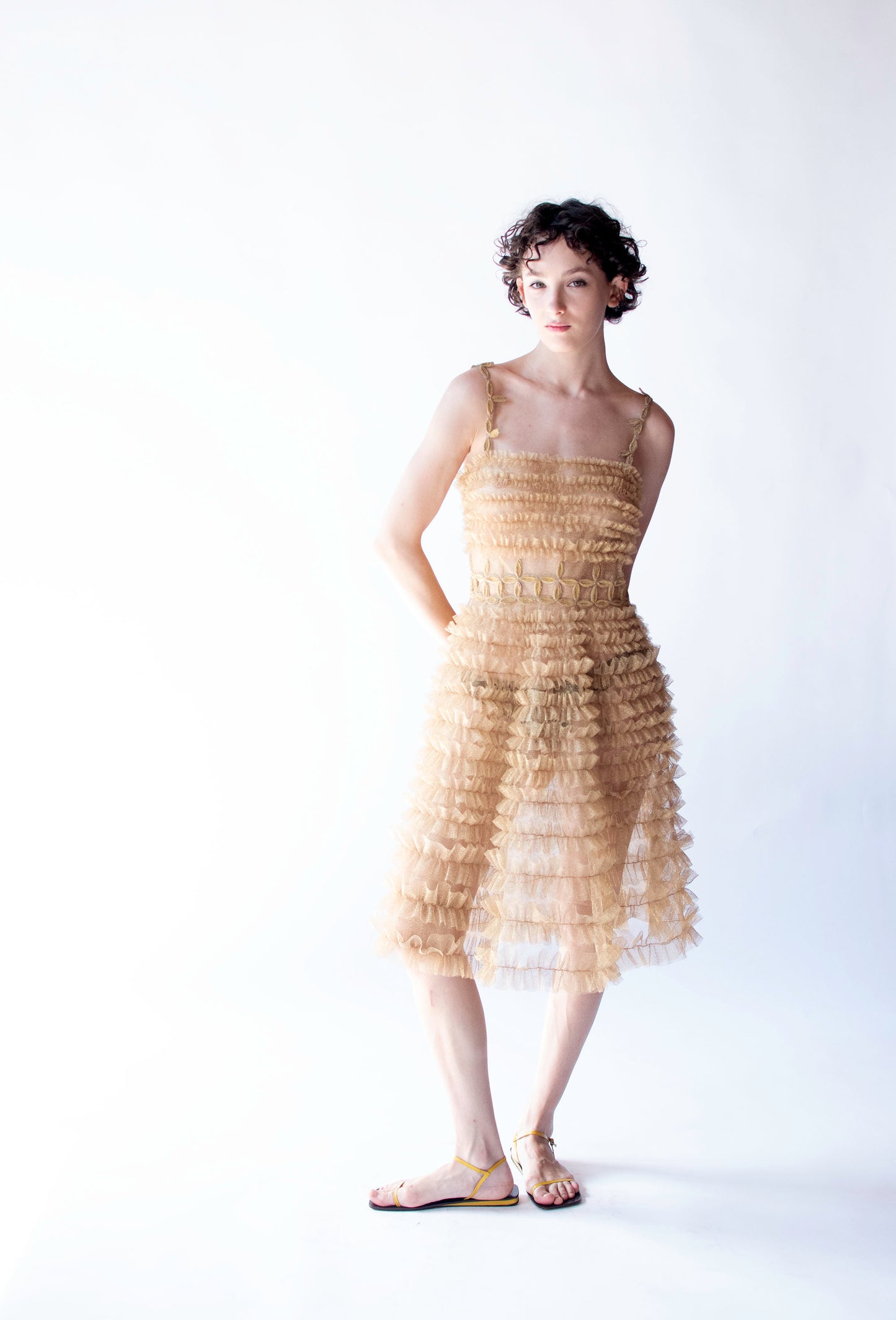 RESERVED Ruffled Tulle Dress | Laura Biagiotti SS 1996
