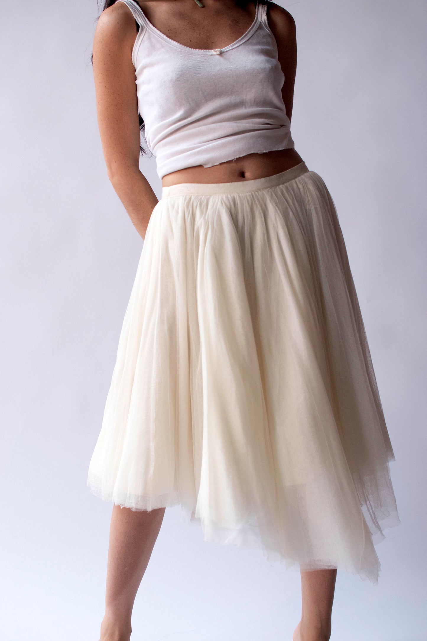 Cream Tulle Skirt | Moschino