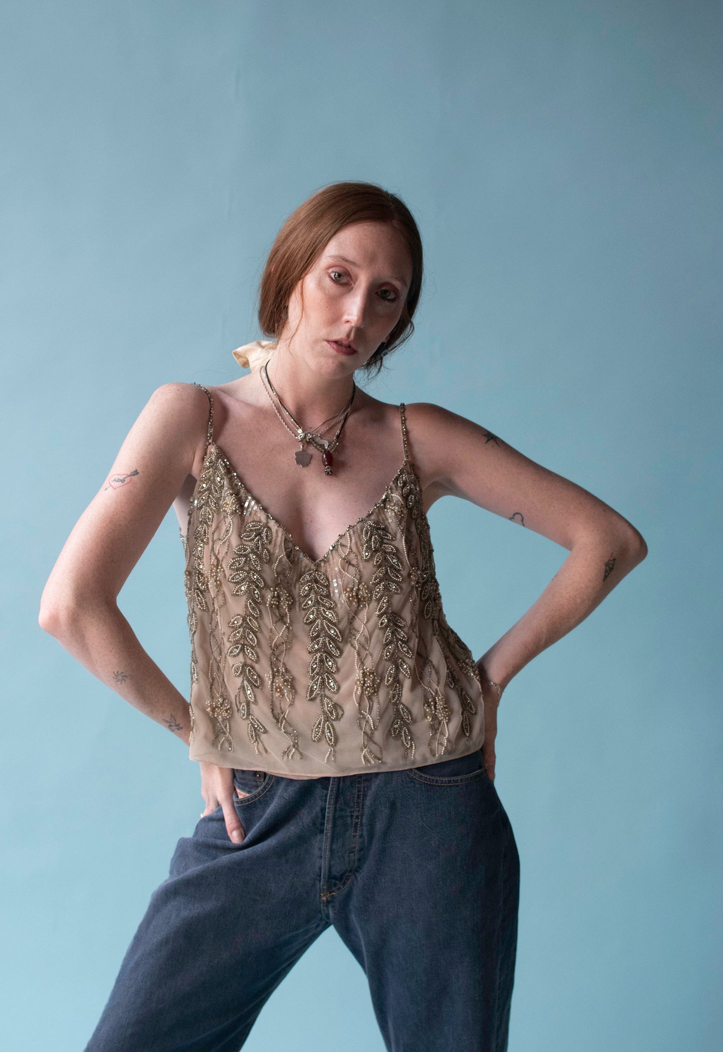 Beaded Tank | Badgley Mischka