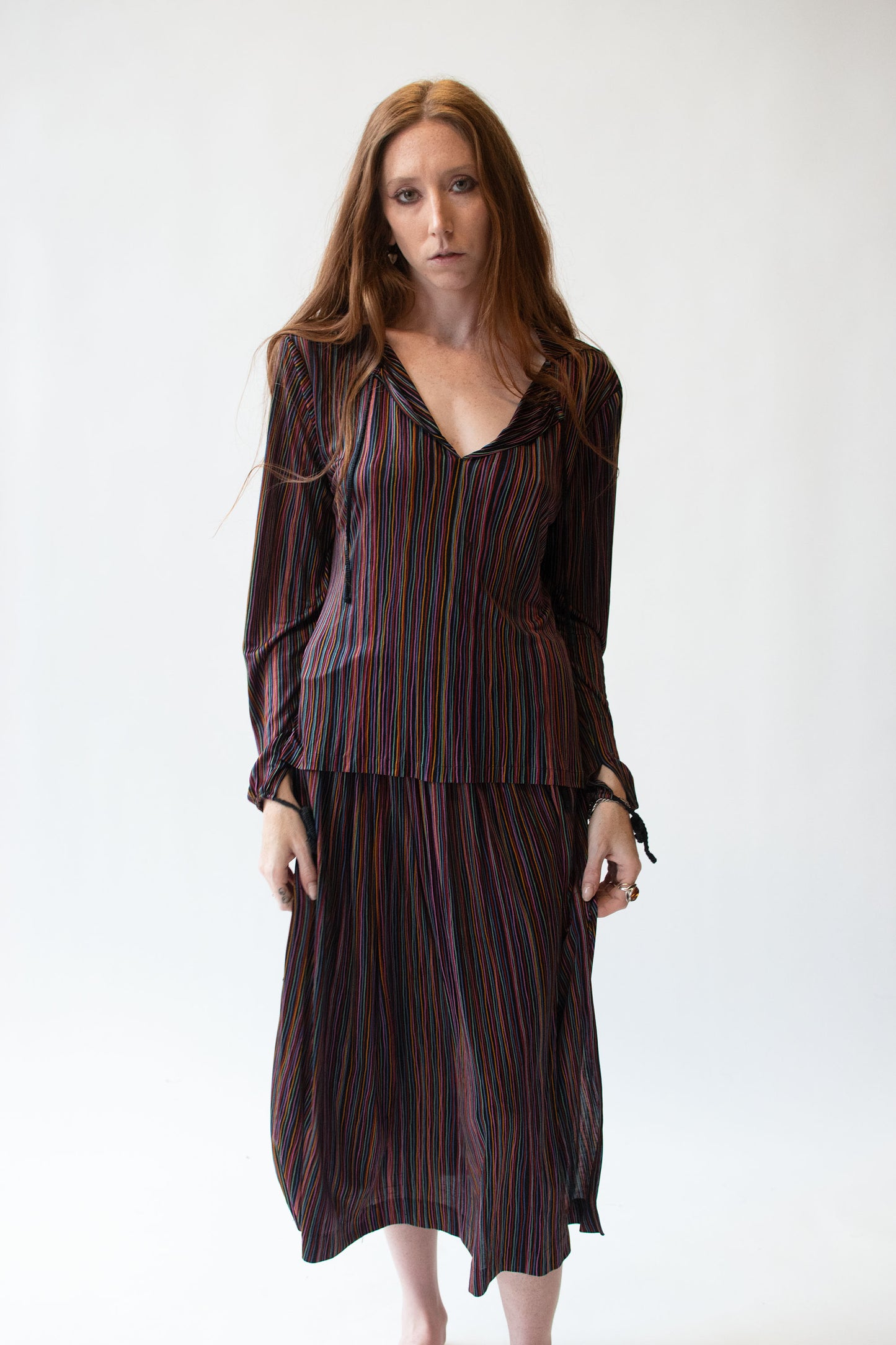 1970s Rainbow Striped Silk Jersey Set | Missoni