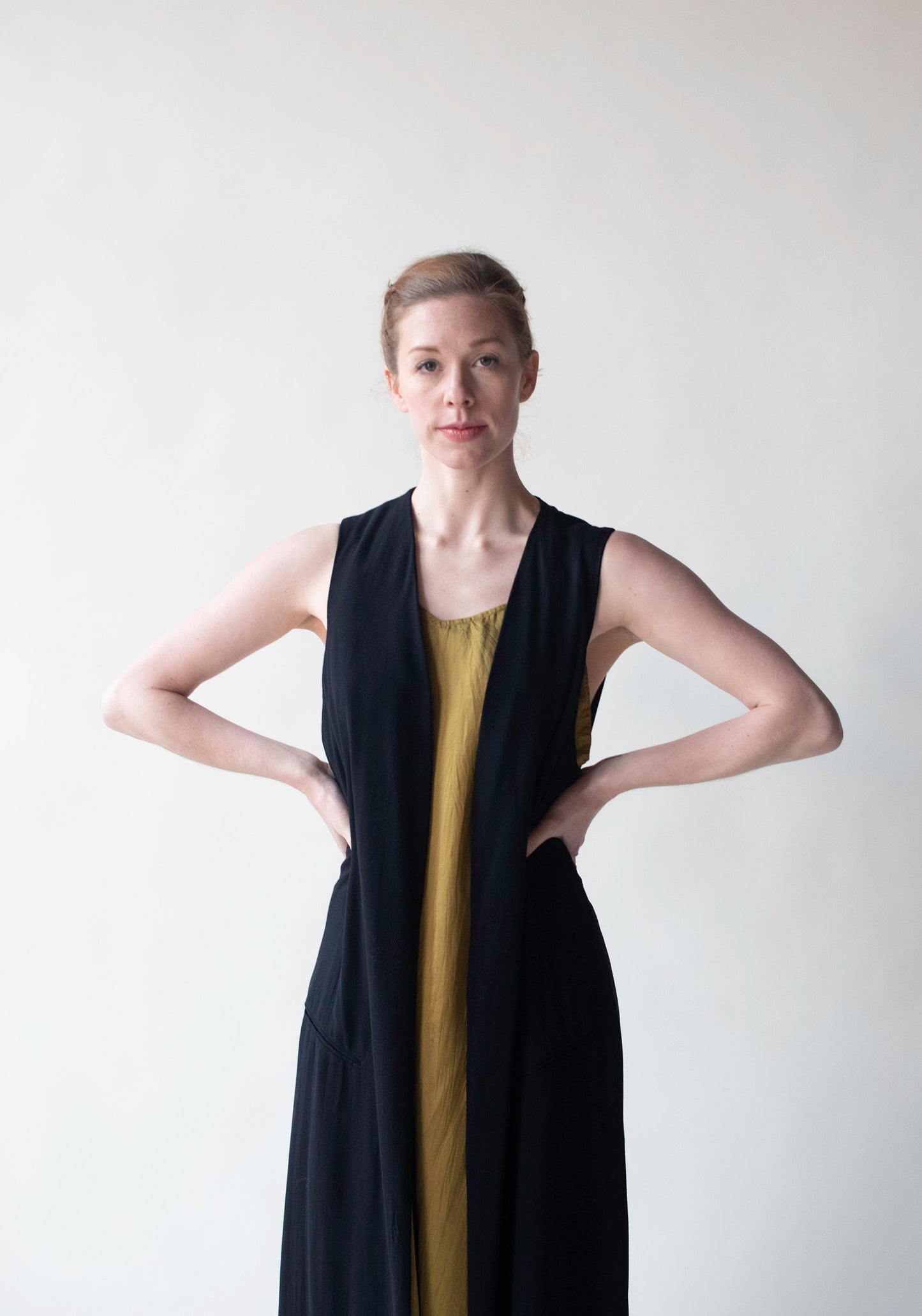 1990s Navy Wool Vest | Donna Karan