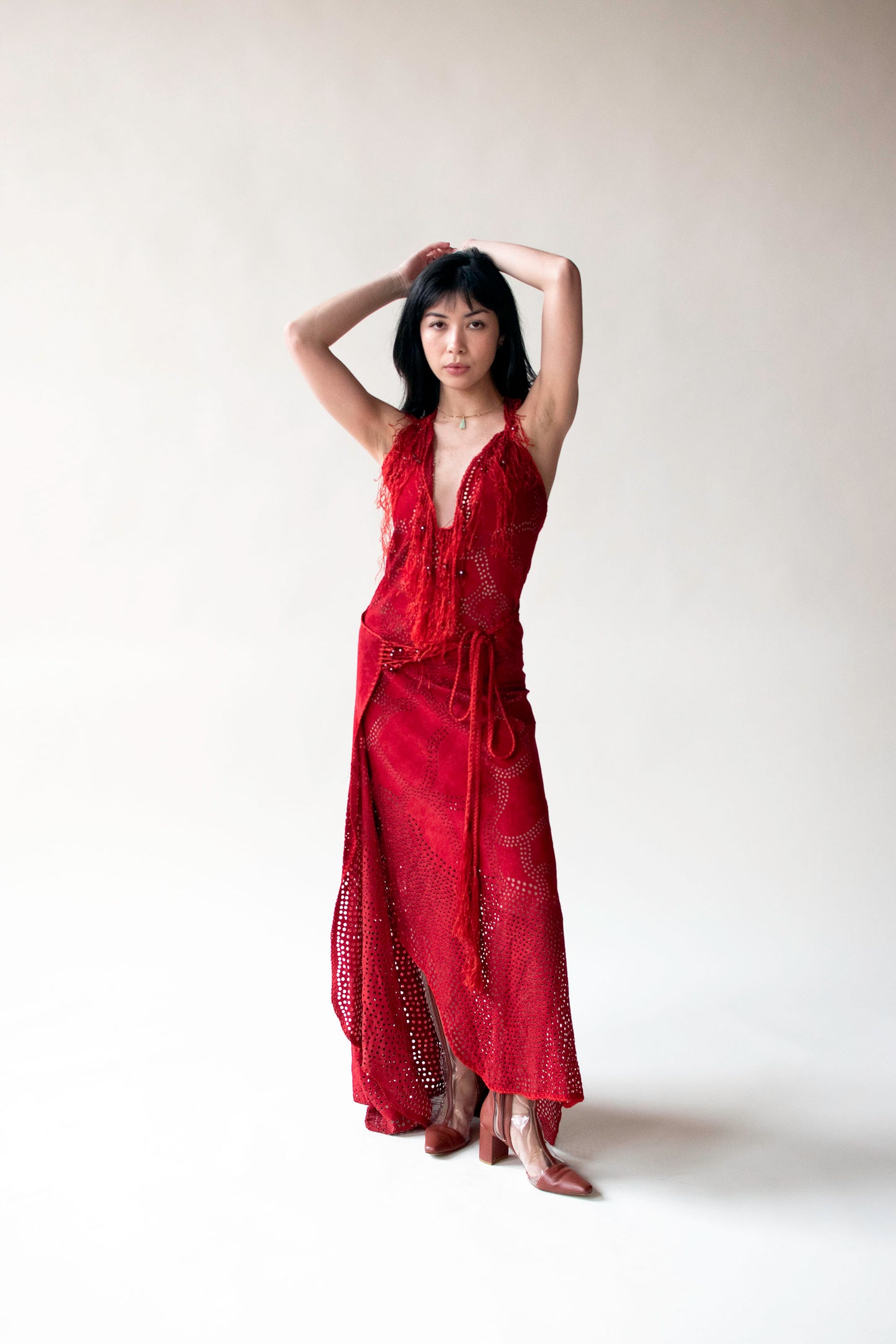 1970s Red Suede Dress | Rogerio