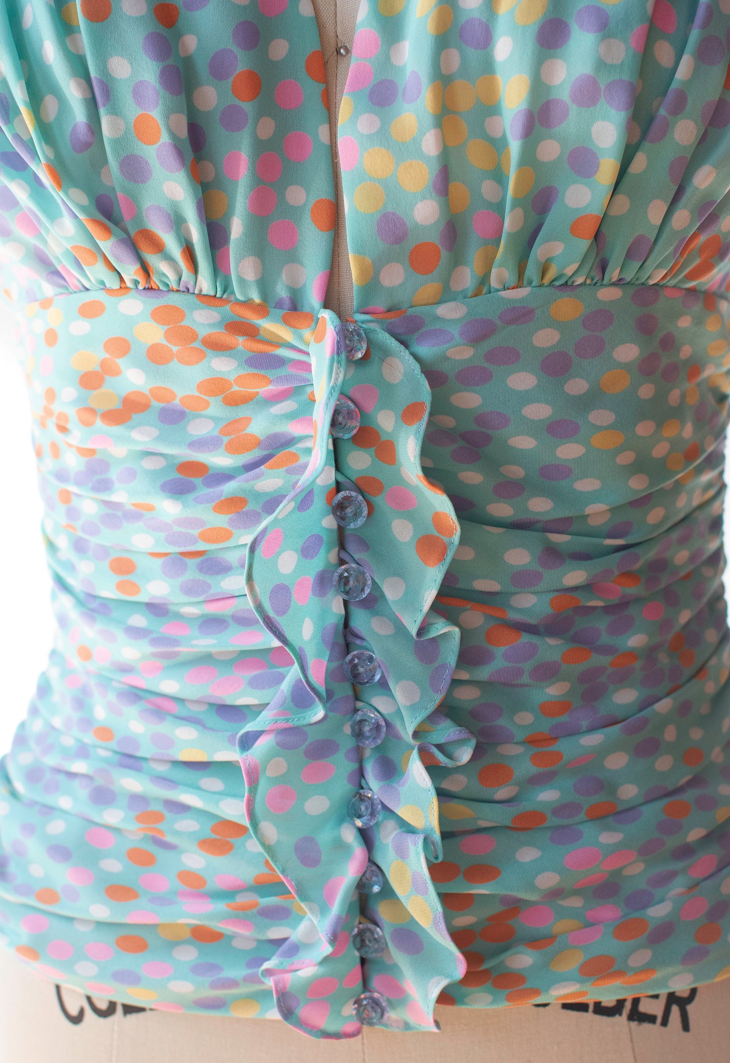 Polka Dot Silk Top | Tuleh