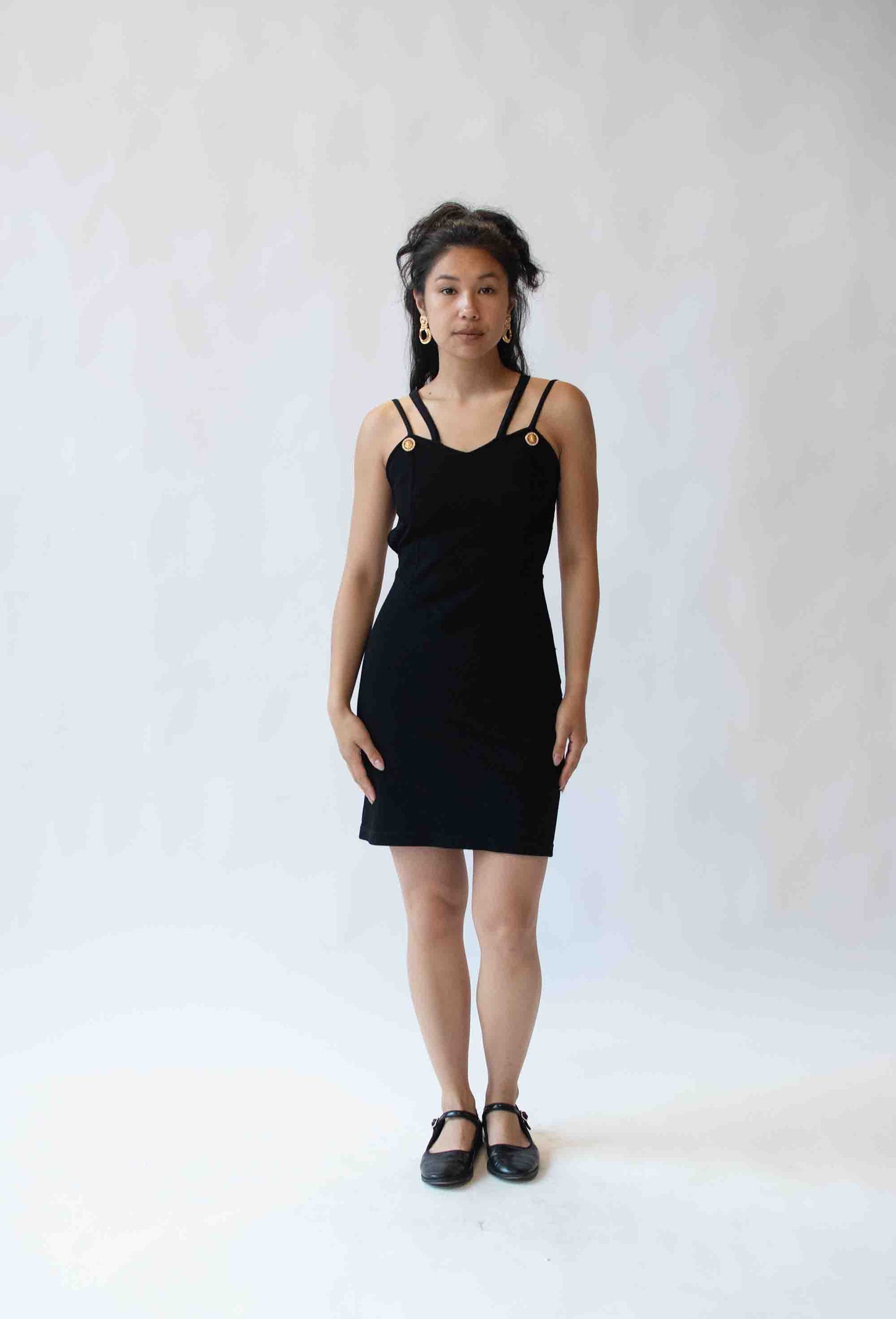 1990s Black Mini Dress  | Andrea Isabella