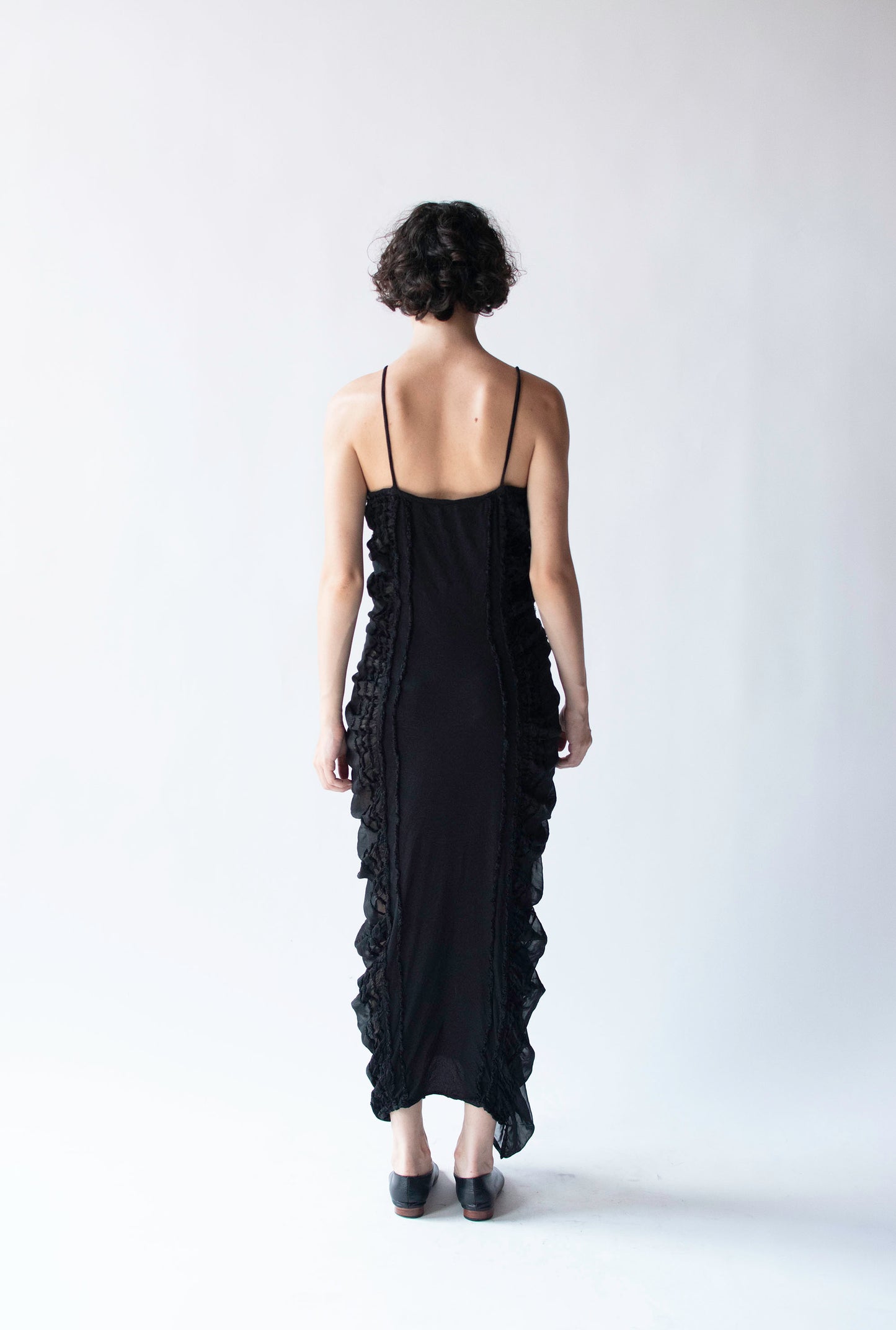 Black Ruched Dress | Yoshiki Hishinuma