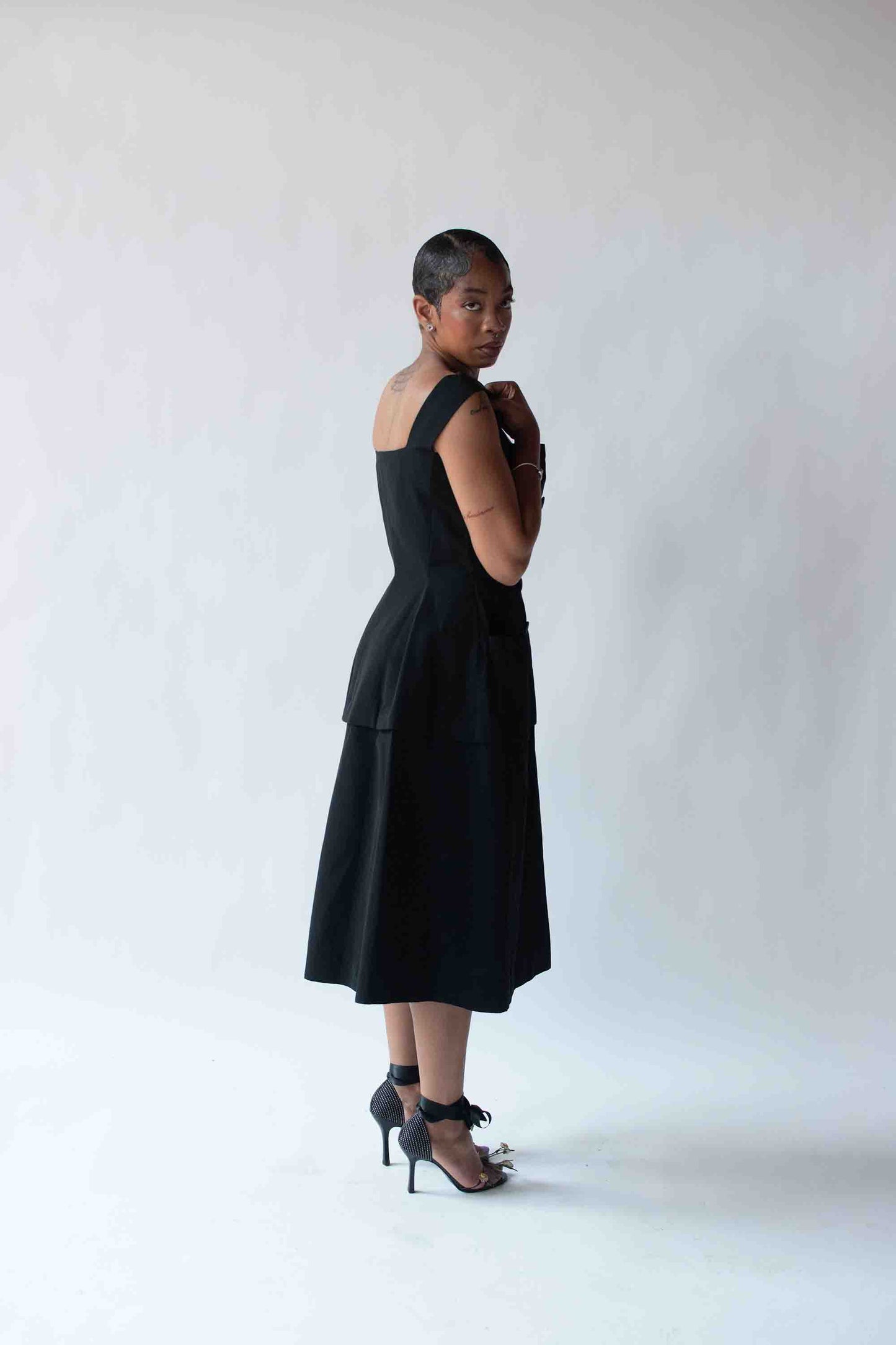 1950s Black Silk Faille Dress | Christian Dior New York