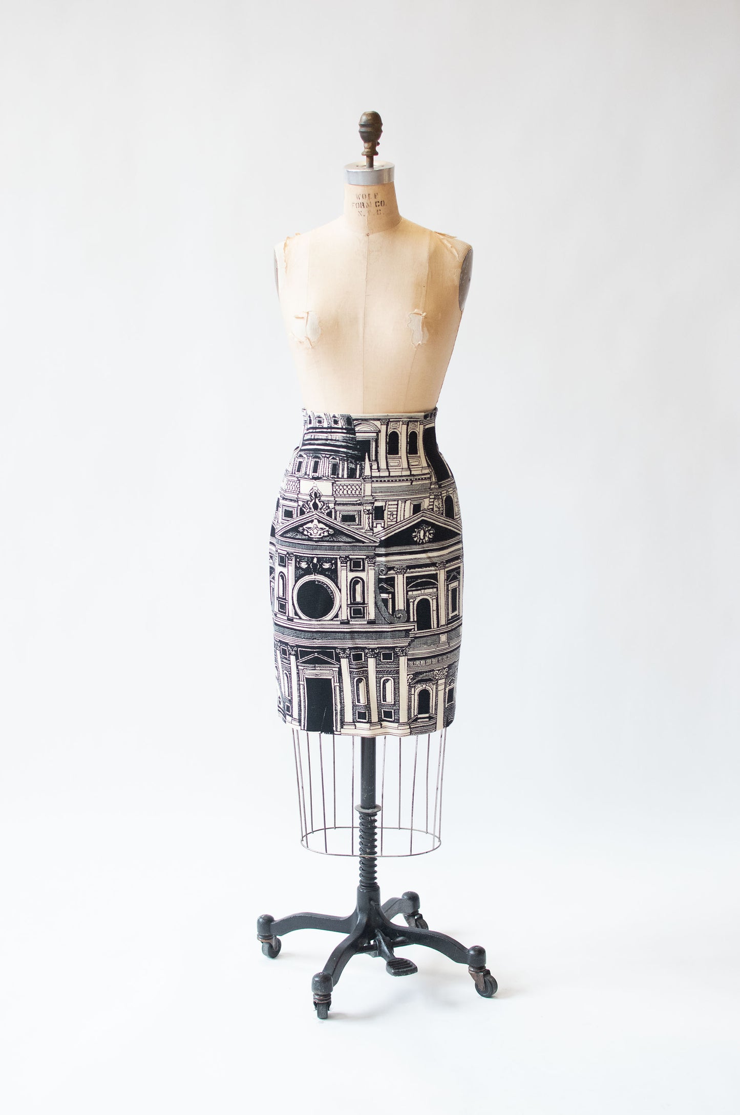 1980s Architectural Print Skirt | Genny