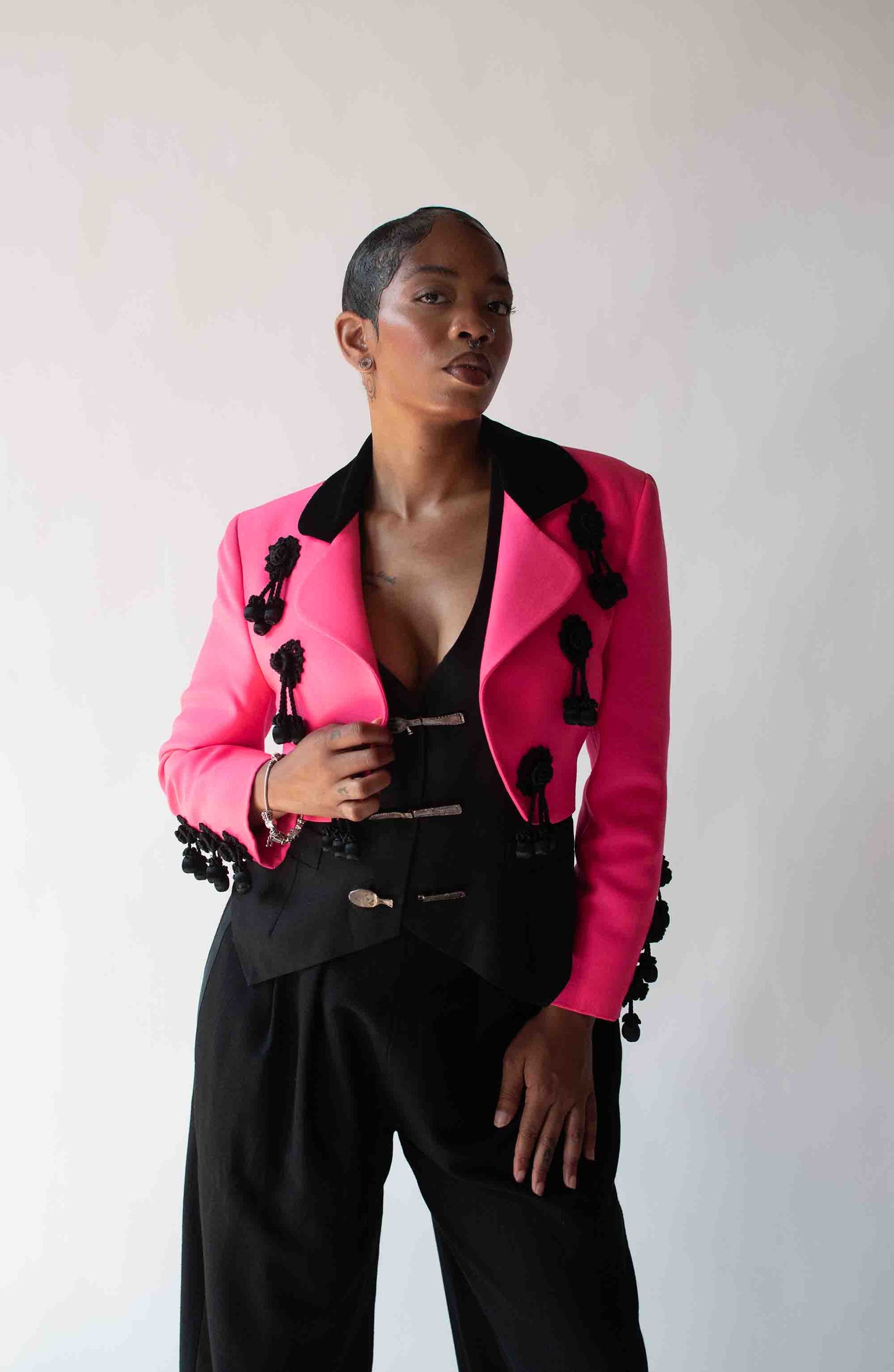 1990s Pink Jacket w/ Tassels | Chrisitain Lacroix