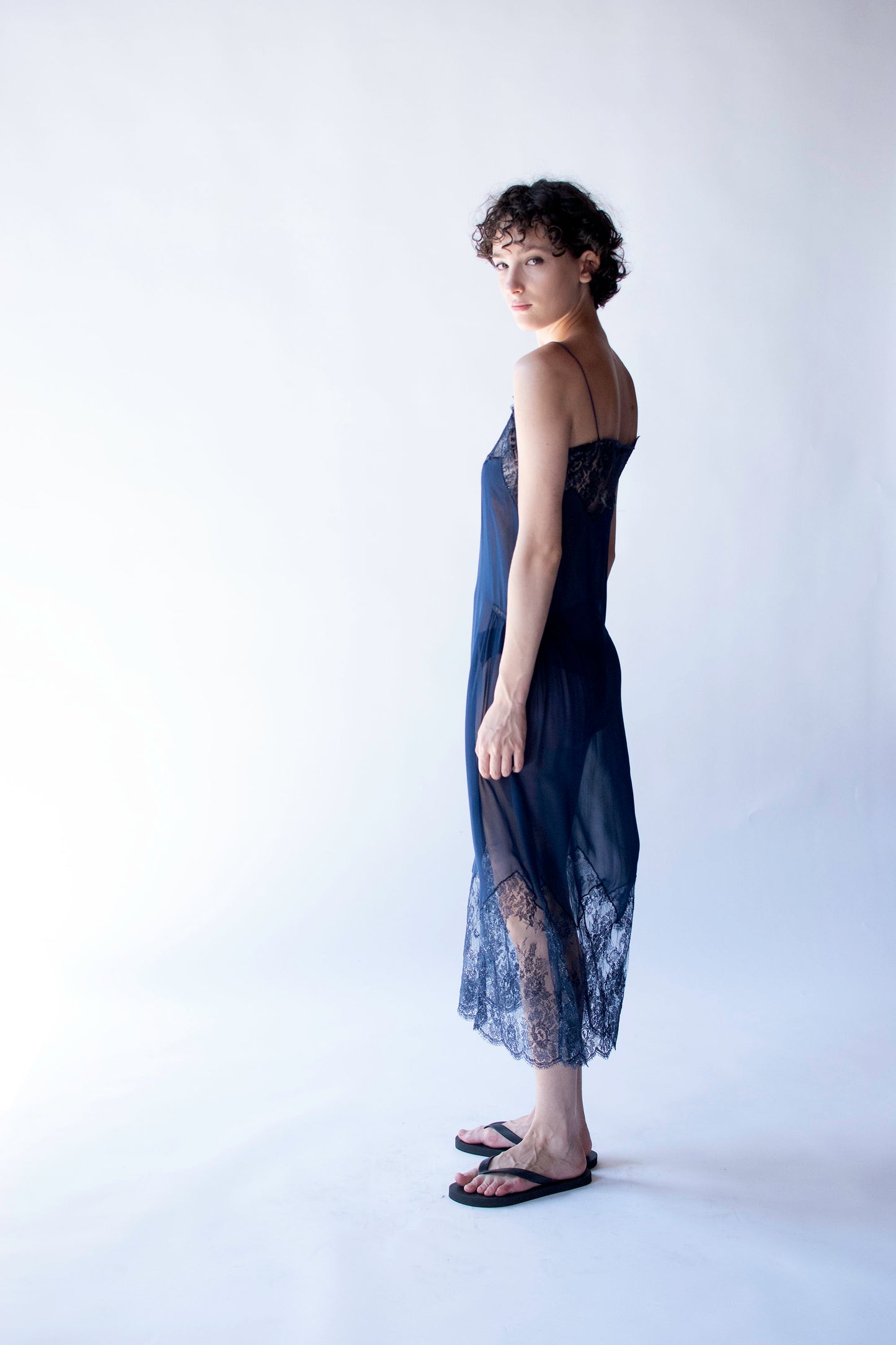Navy Slip Dress | Anna Molinari
