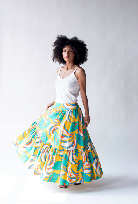 1980s Abstract Print Skirt | Guy Laroche