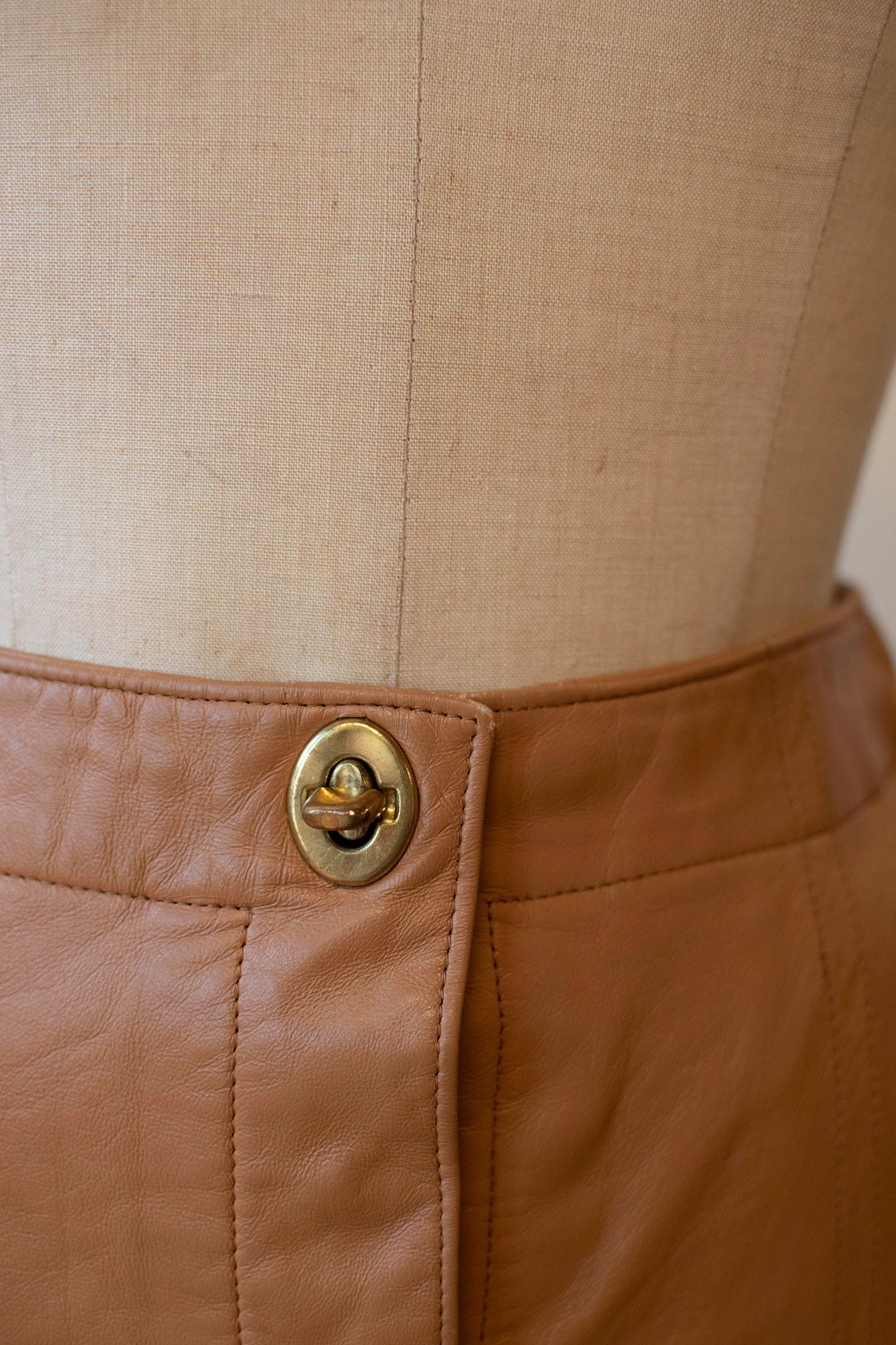 A-Line Leather Skirt | Bonnie Cashin