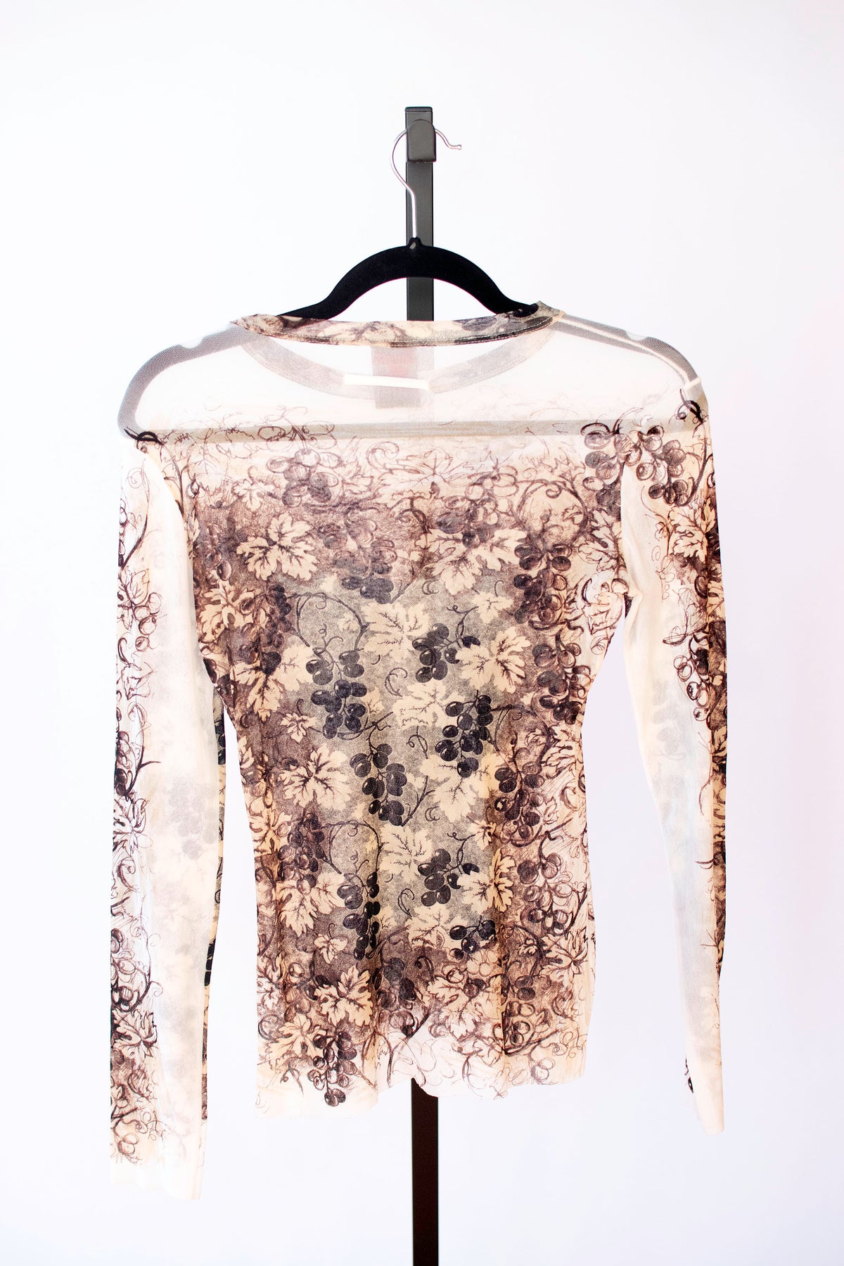 Grape Print Mesh Top | Jean Paul Gaultier Classique