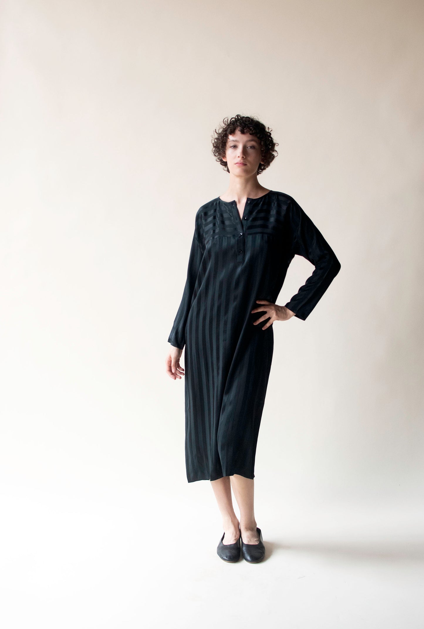 Striped Silk Dress | Beene Bag