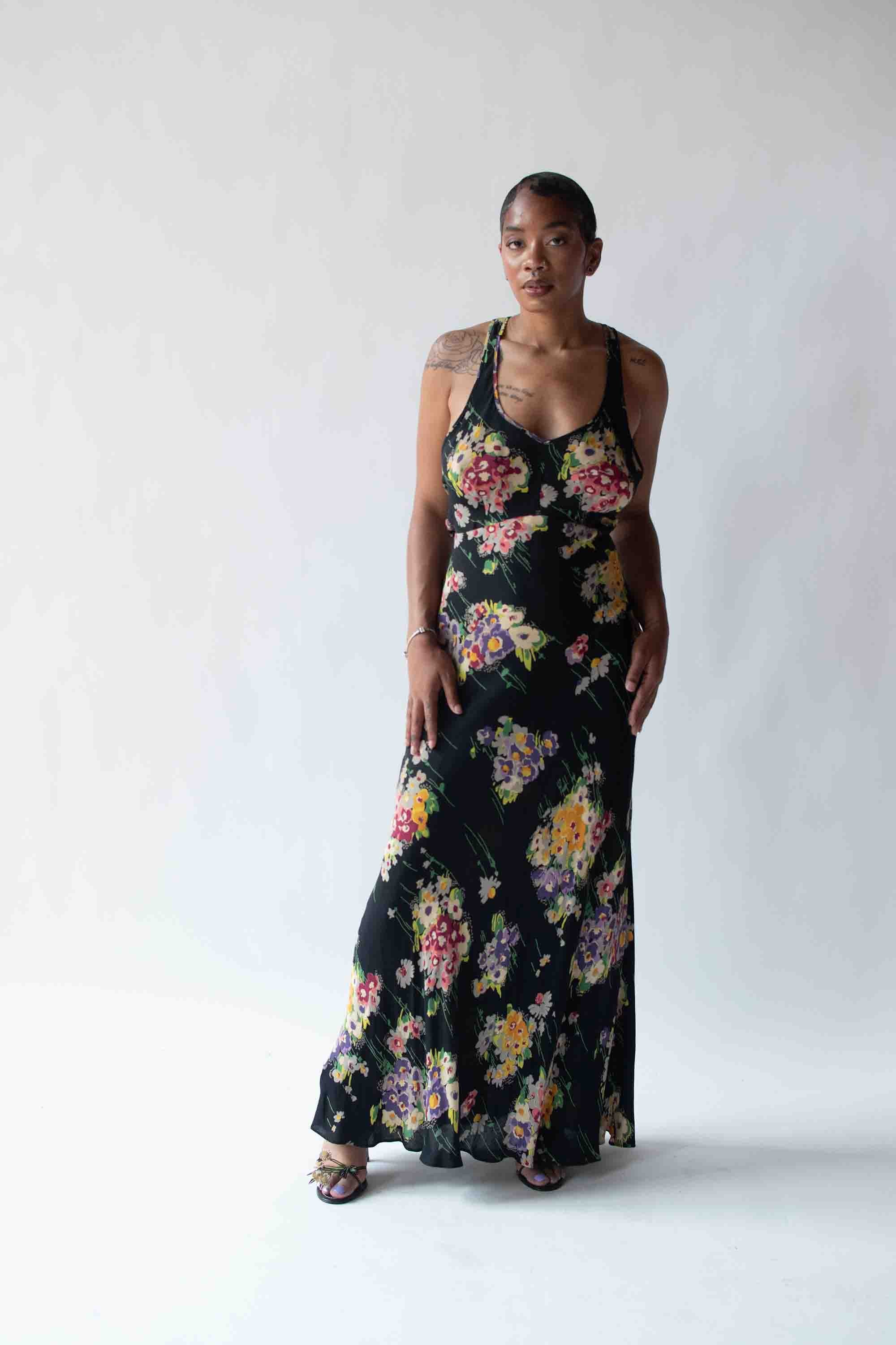 Betsey johnson floral 2025 maxi dress