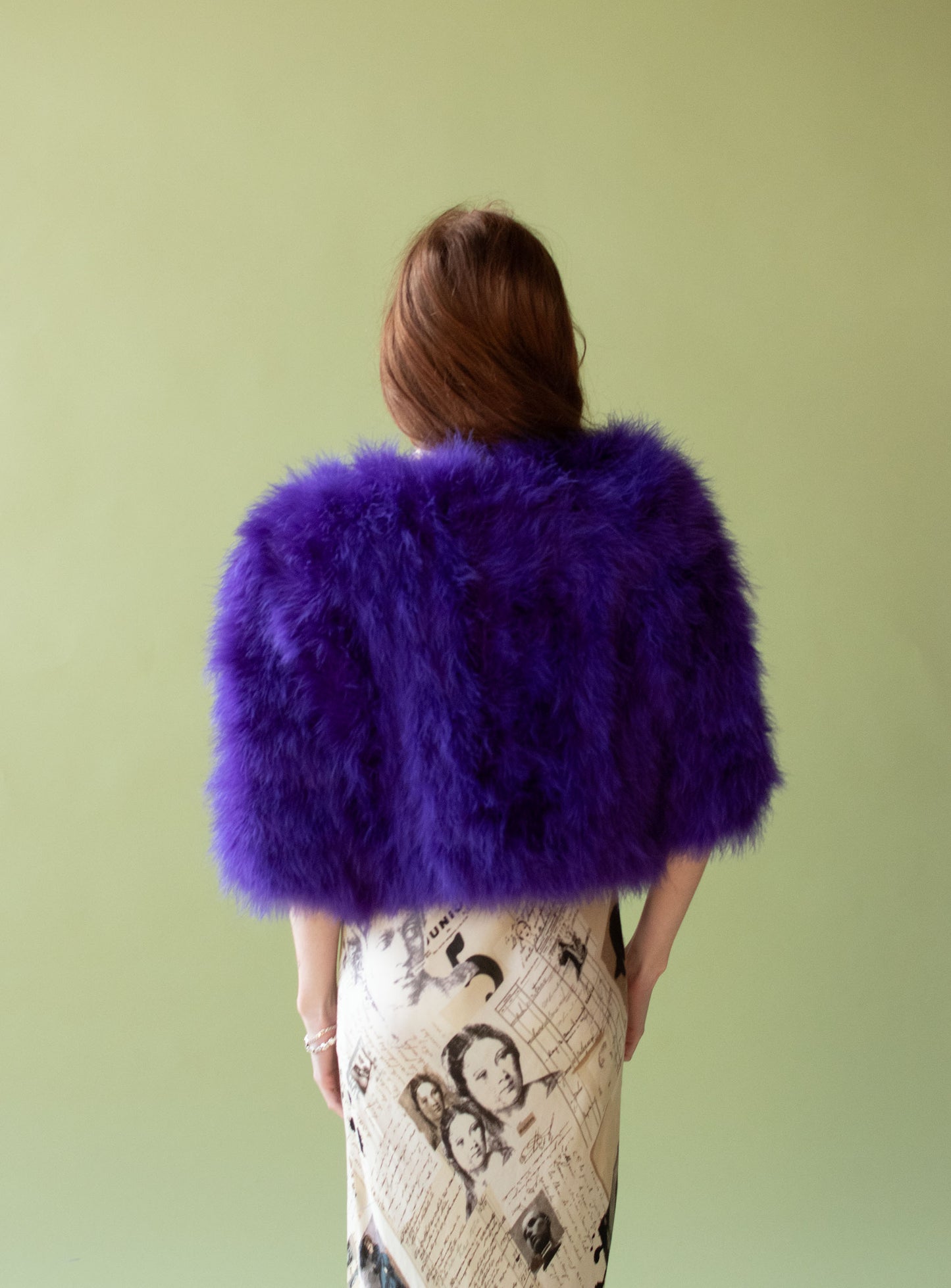 Purple Feather Jacket | Azzaro