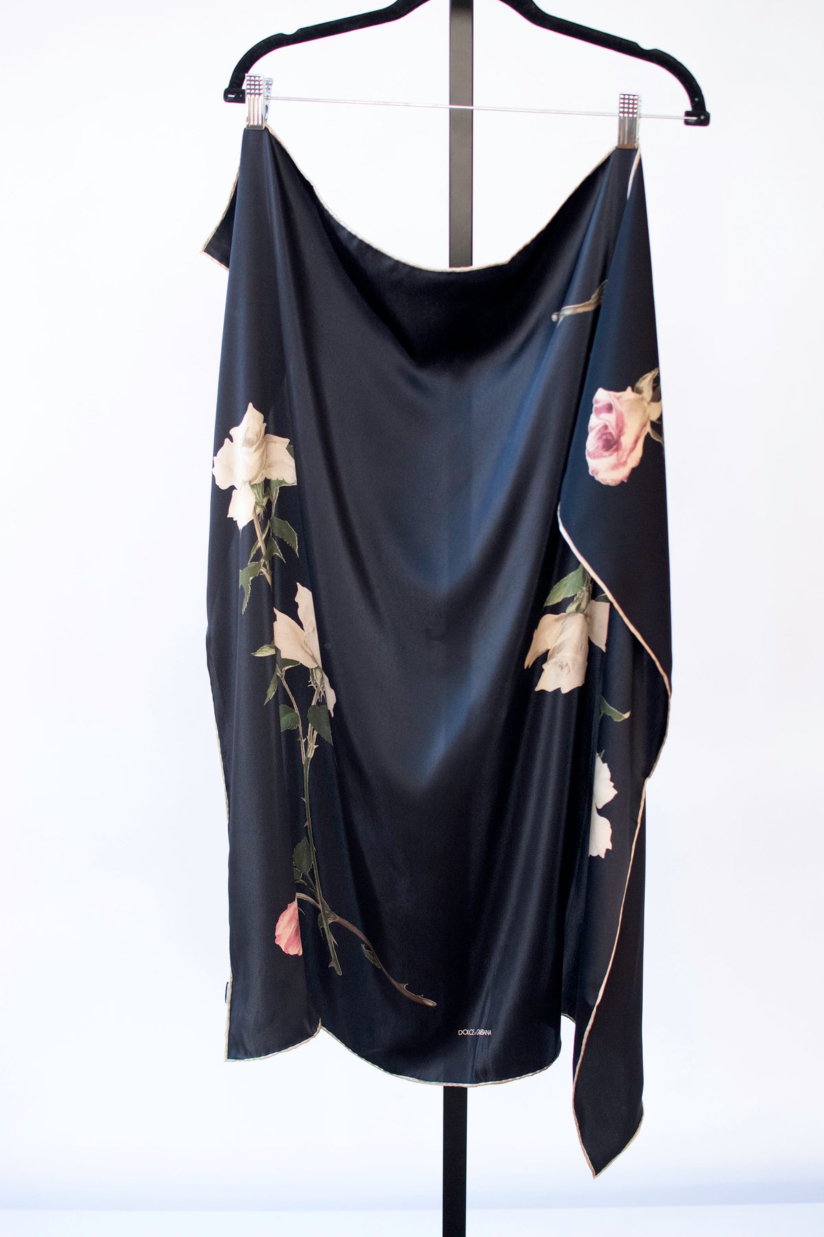 Rose Print Silk Scarf | Dolce & Gabbana