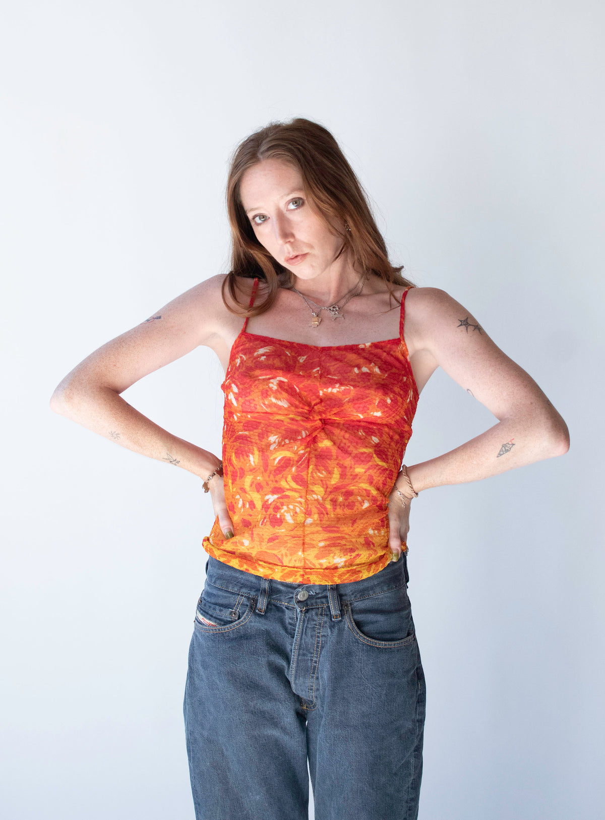 Fire Print Tank | Vivienne Tam SS 1998 – Female Hysteria Vintage