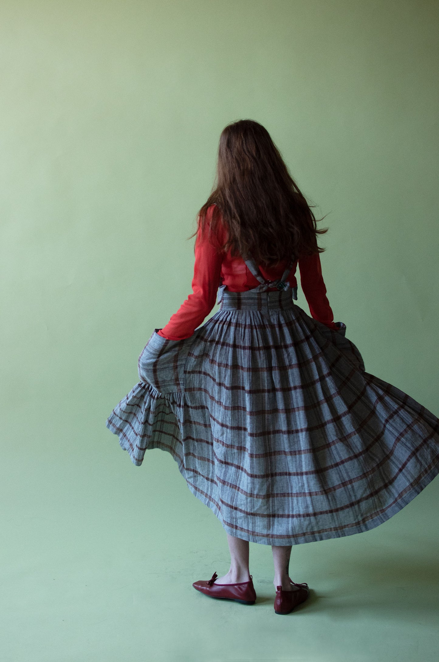 Plaid Suspender Skirt | Norma Kamali