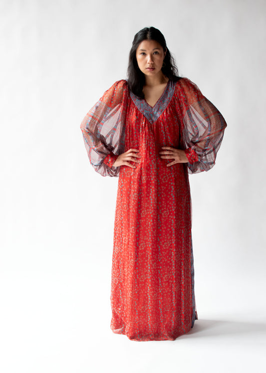 1970s Silk Dress | Raksha of Hindimp London