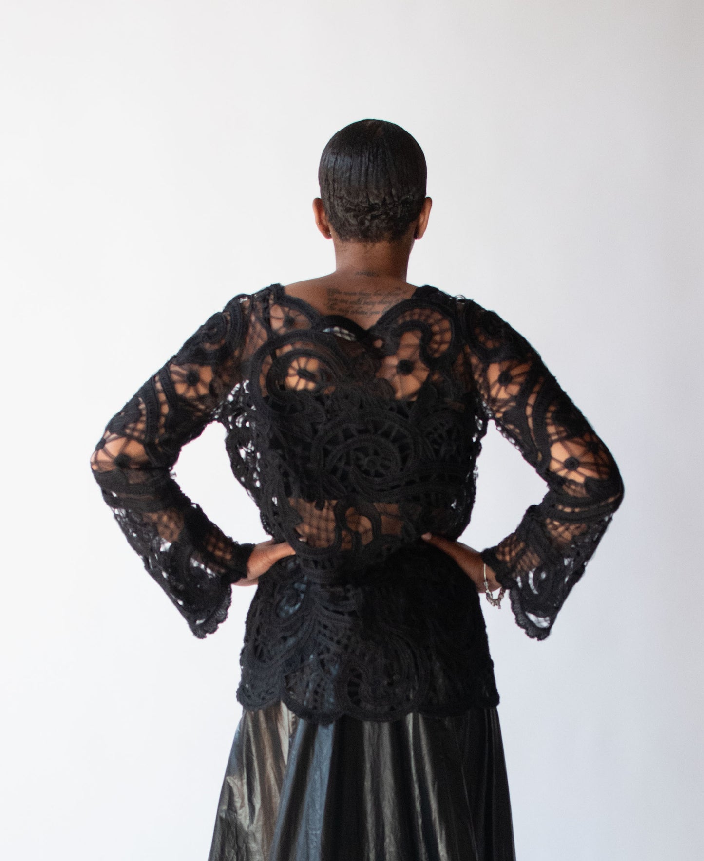 1990s Tulle Lace Shirt | Thiery Mugler