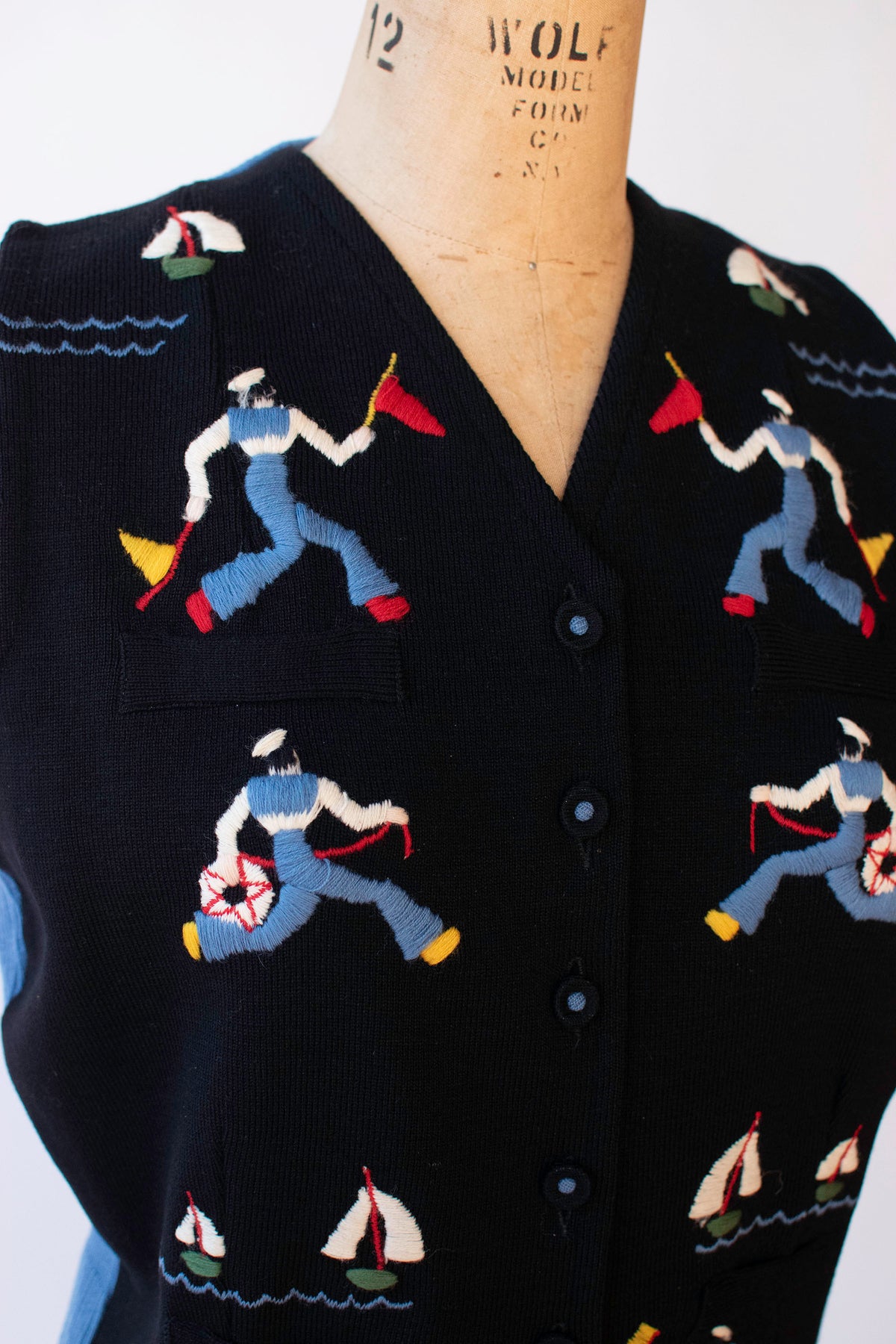 1940s Embroidered Sailor Vest | Balmoral