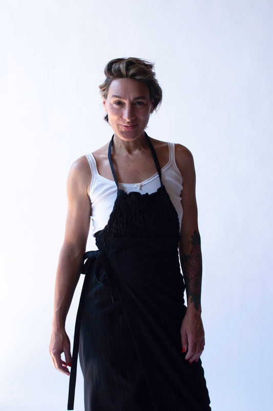 Pinstripe Wrap Dress | Comme Des Garcons