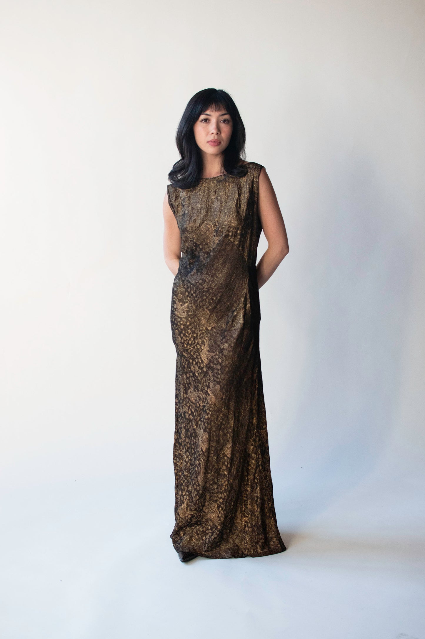 1930s Gold lamé Dress