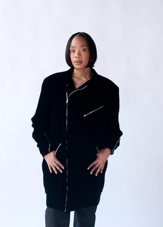 Black Velvet Jacket | Stephen Sprouse  FW 1984