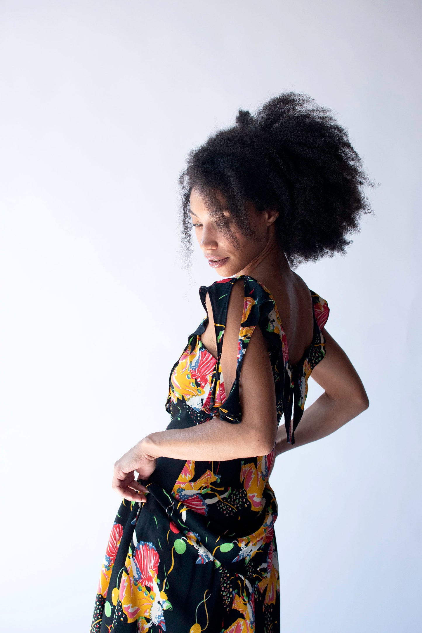 1970s Harlequin Print Dress | Miss Mouse