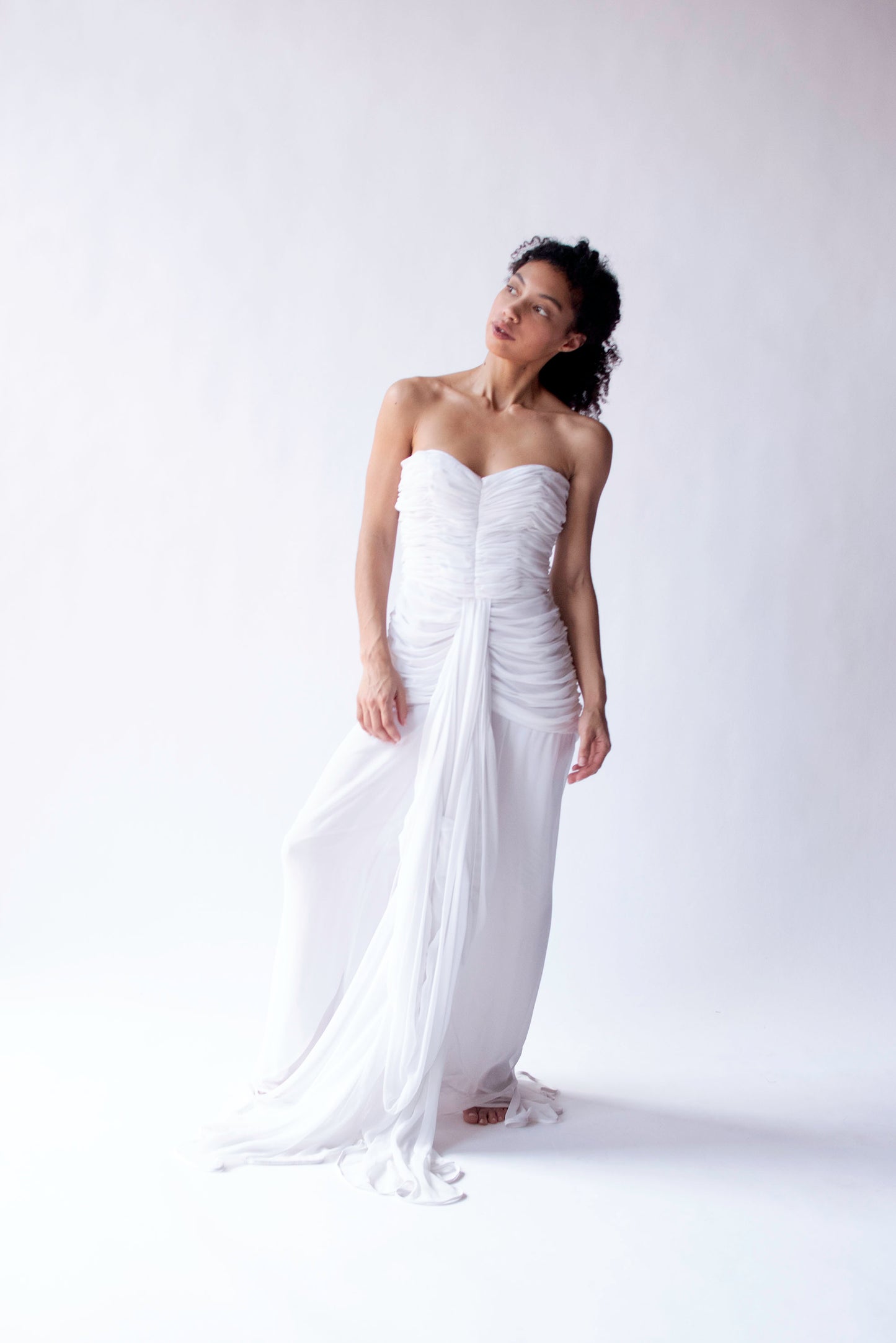 Gathered Chiffon Gown | Wayne Clark