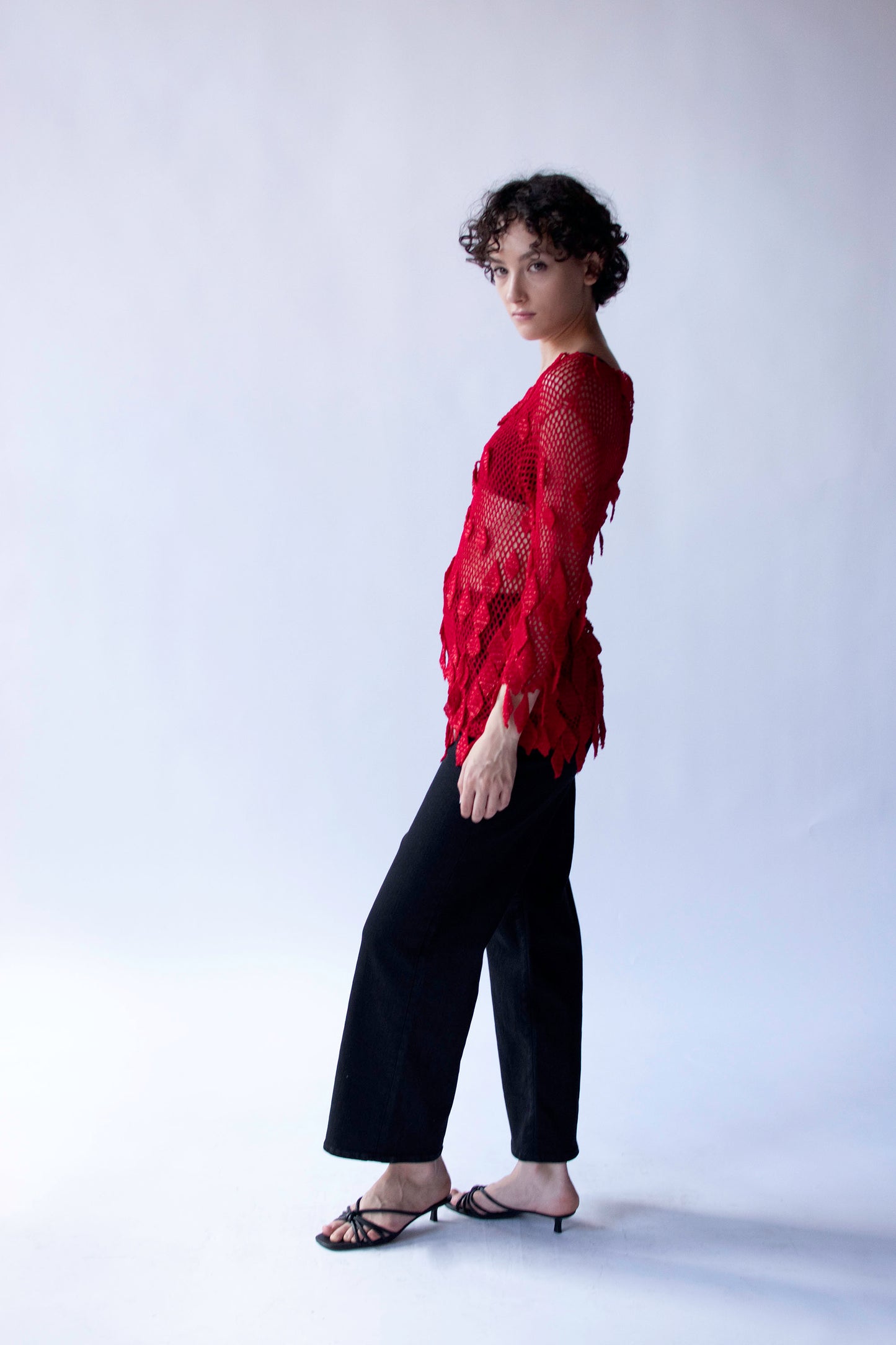 Red Crochet  Leaf Top | Moschino Cheap and Chic