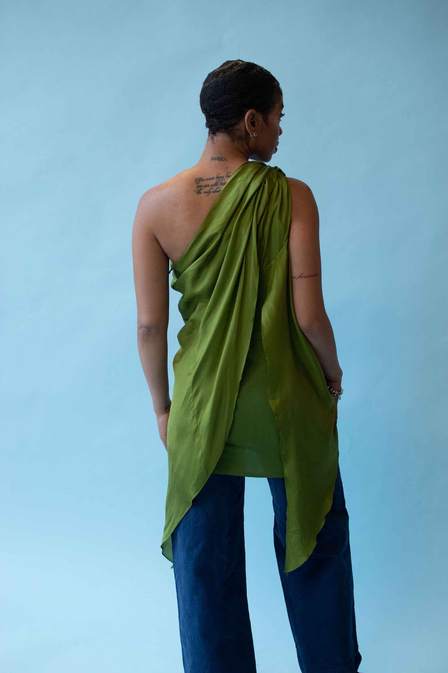 Green Silk Shirt | DKNY