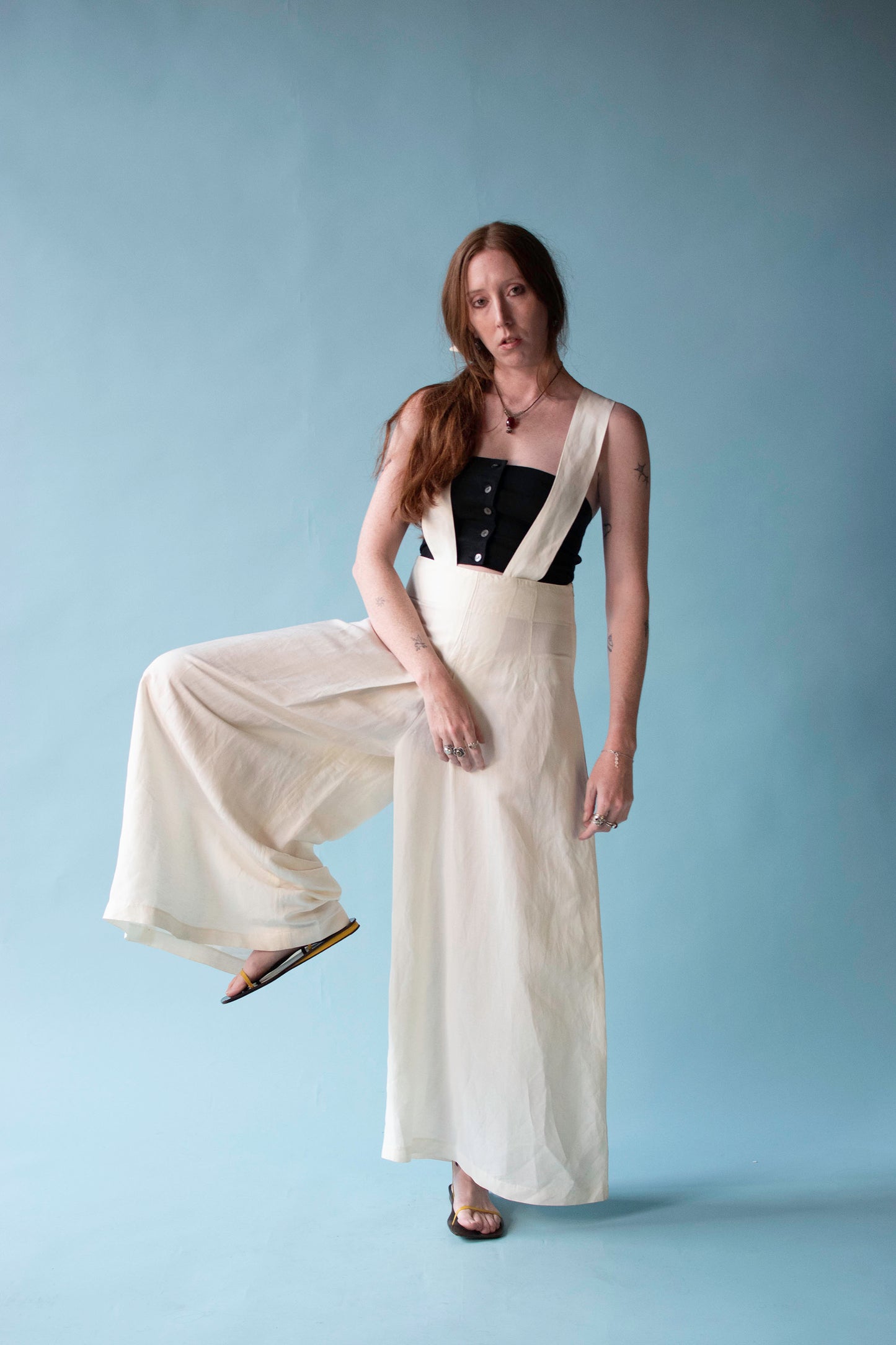 Cream Palazzo Pants | Byblos