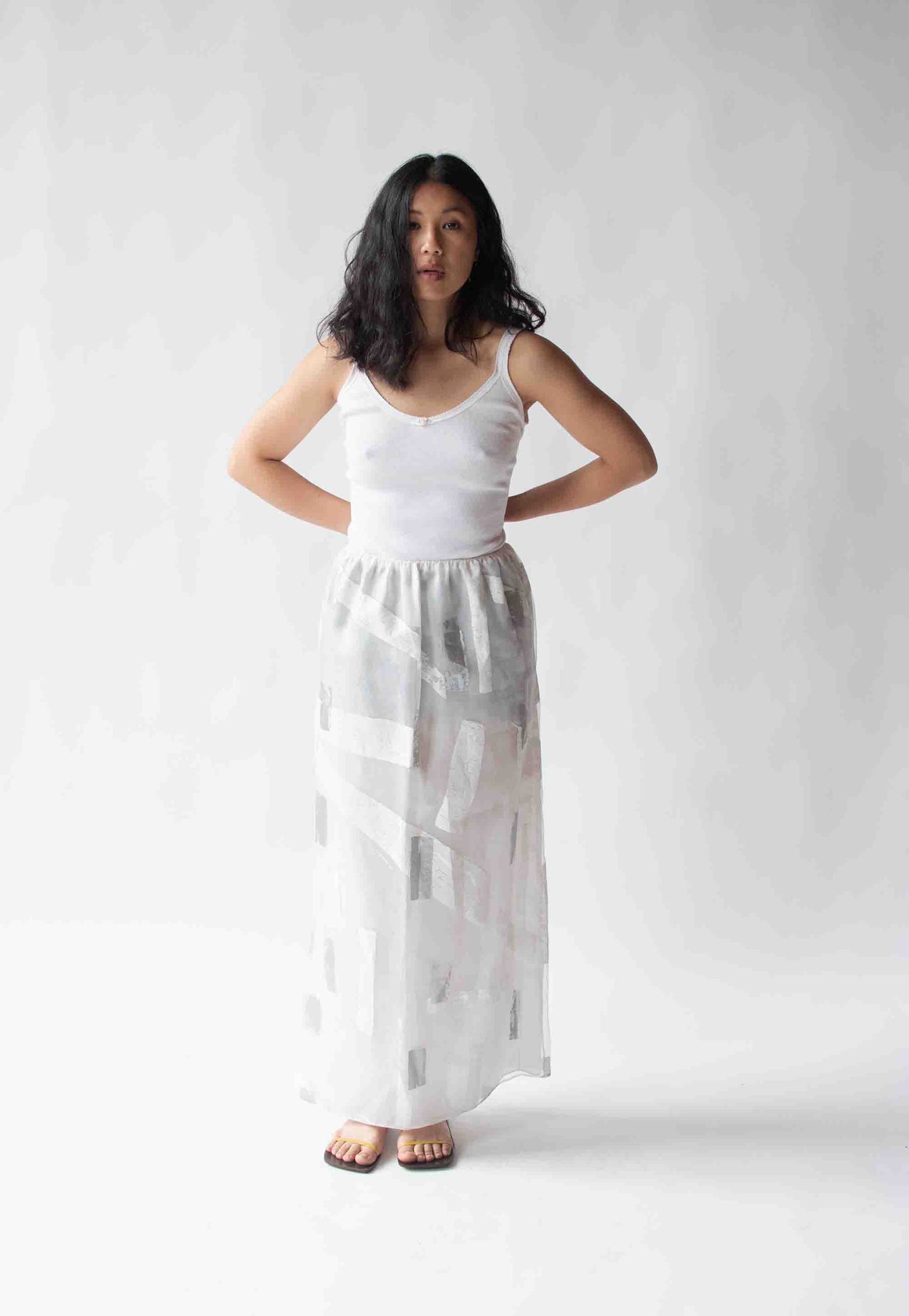 1990s Sheer Printed Skirt | Krizia