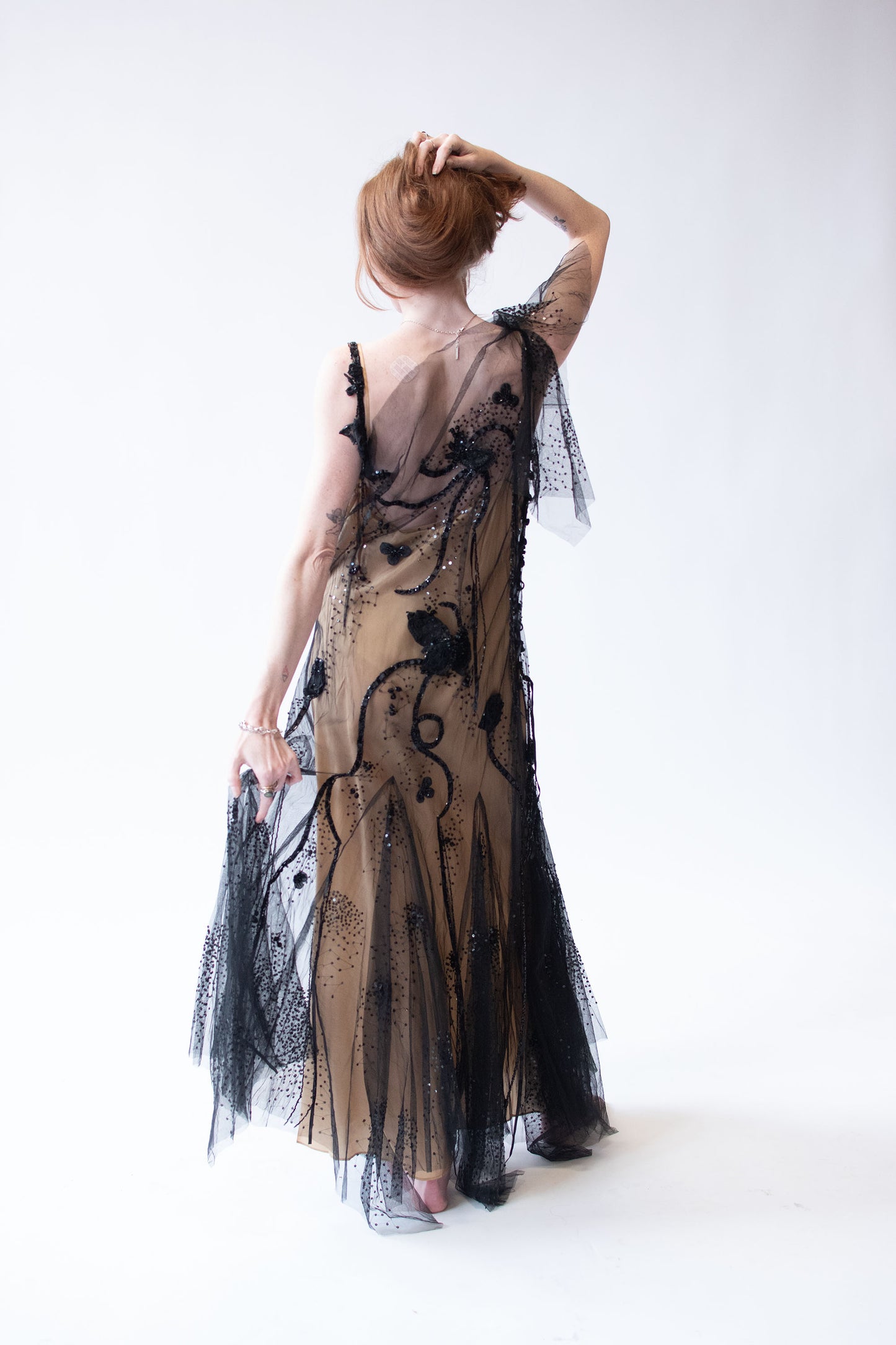 Black Mesh Gown | Bellville Sassoon